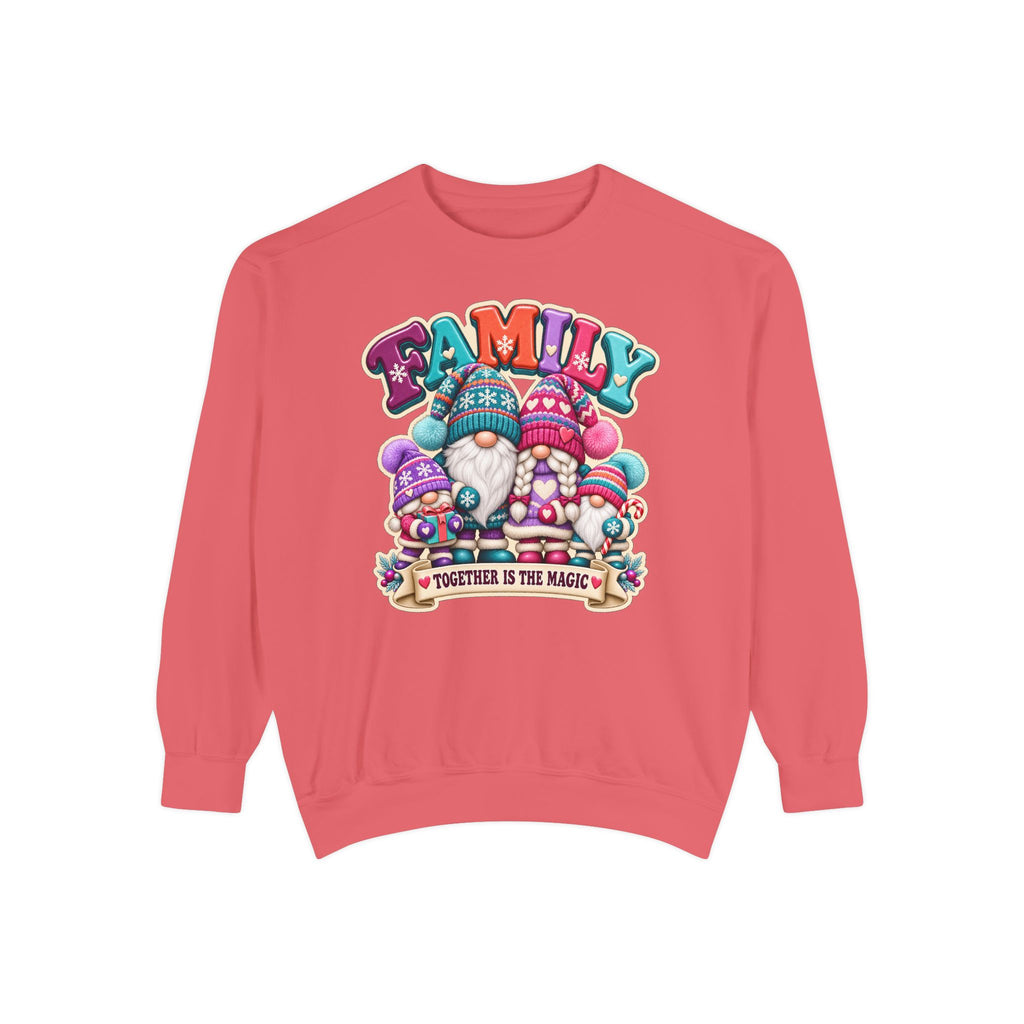 Family Gnomes "Together Is The Magic" Cozy Christmas Sweatshirt