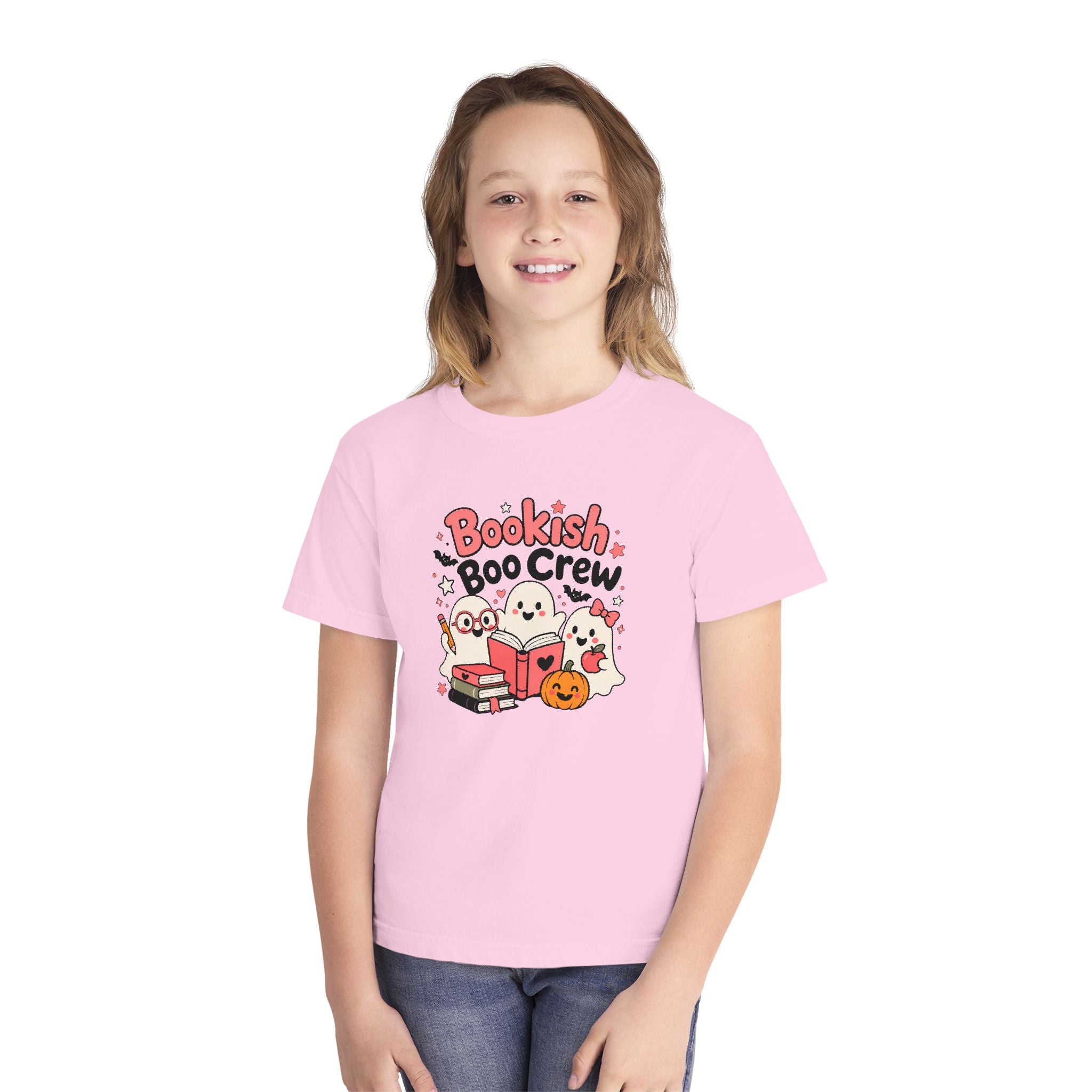 Bookish Boo Crew Youth Halloween Tee 📚👻