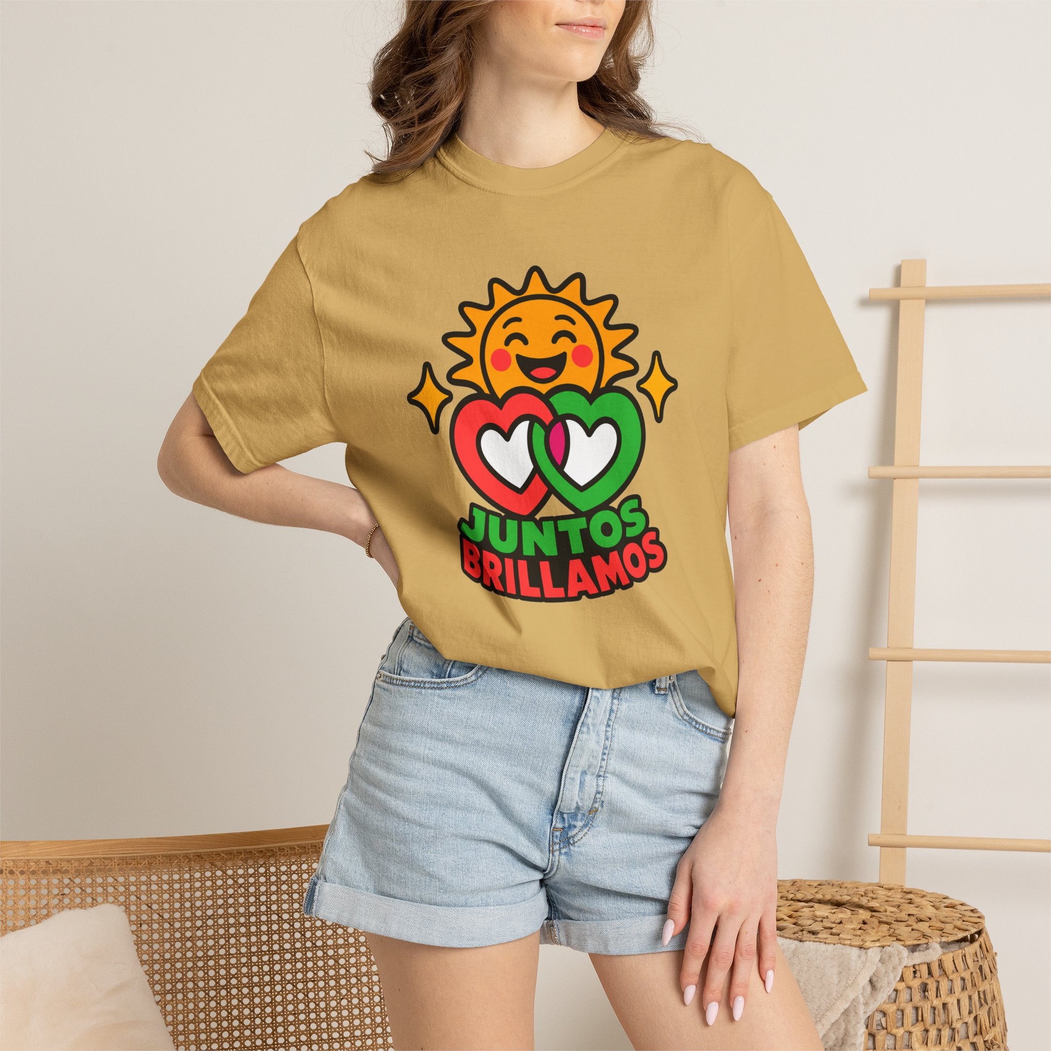 Juntos Brillamos Latino Heritage Heavyweight Tee ☀️❤️