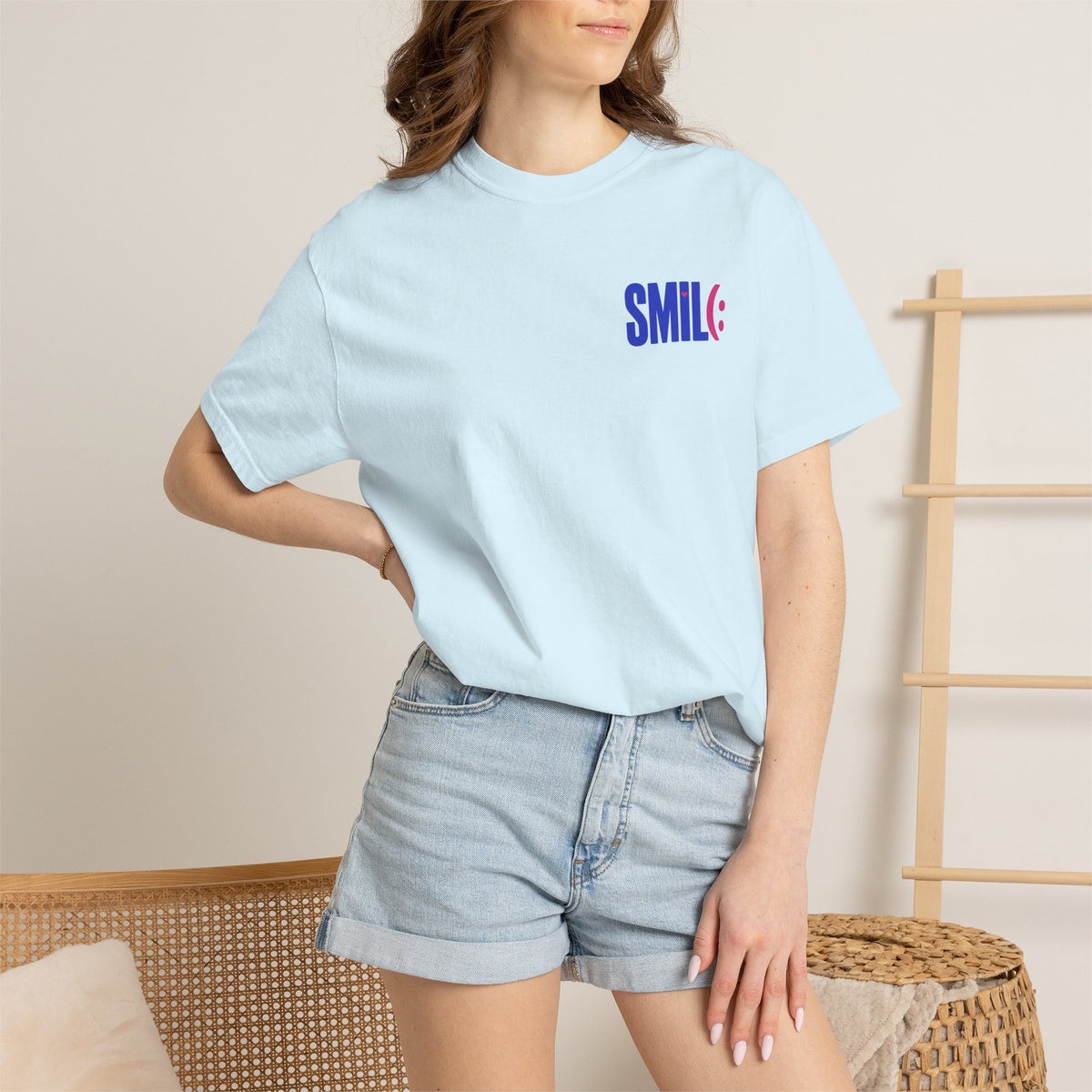 SMIL(: It’s Free Garment-Dyed Graphic Tee