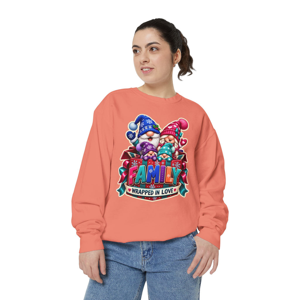 Family Wrapped in Gnome Love Christmas Sweatshirt
