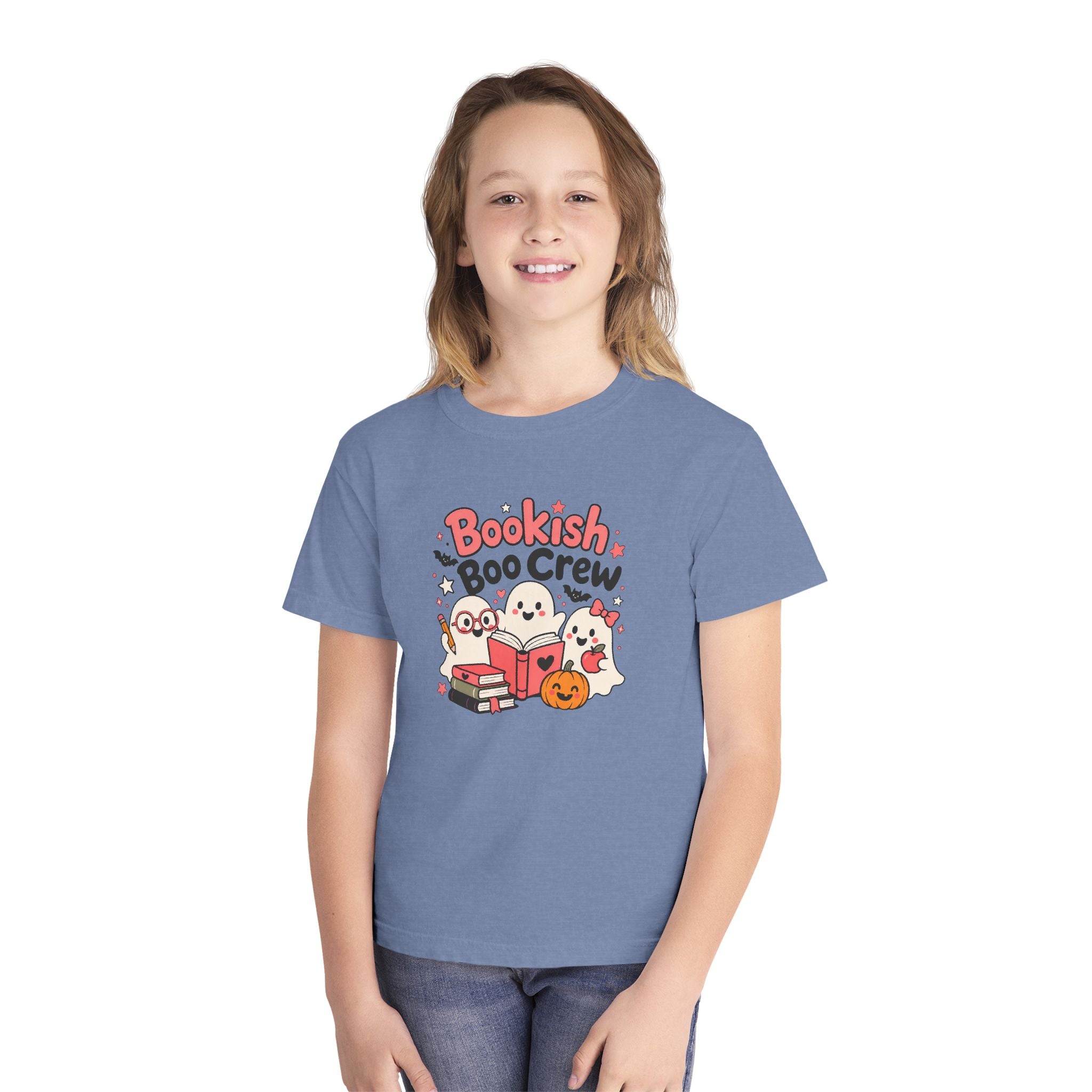 Bookish Boo Crew Youth Halloween Tee 📚👻