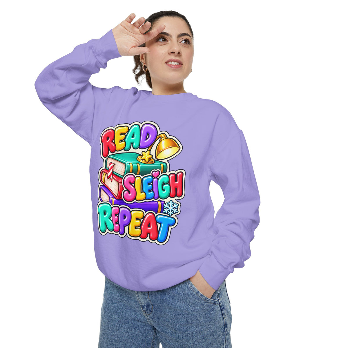 Read, Sleigh, Repeat Christmas Sweatshirt 📚🔔❄️