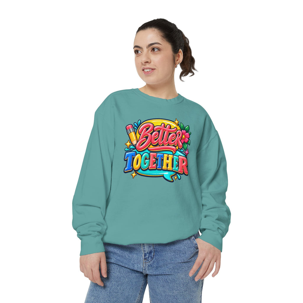 Better Together Sweatshirt Colorful Retro Graphic Crewneck