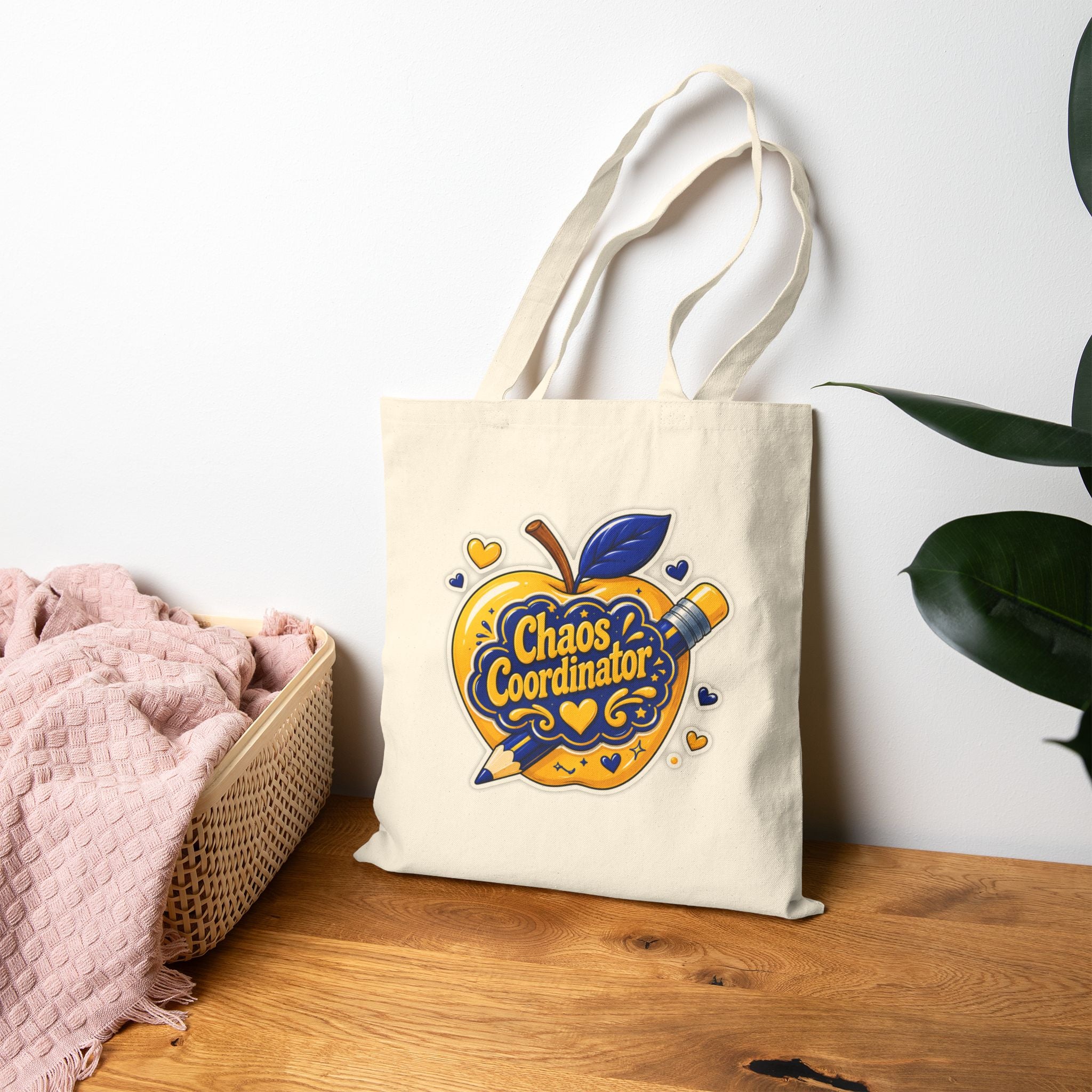 Chaos Coordinator -  Cute Apple Canvas Tote Bag