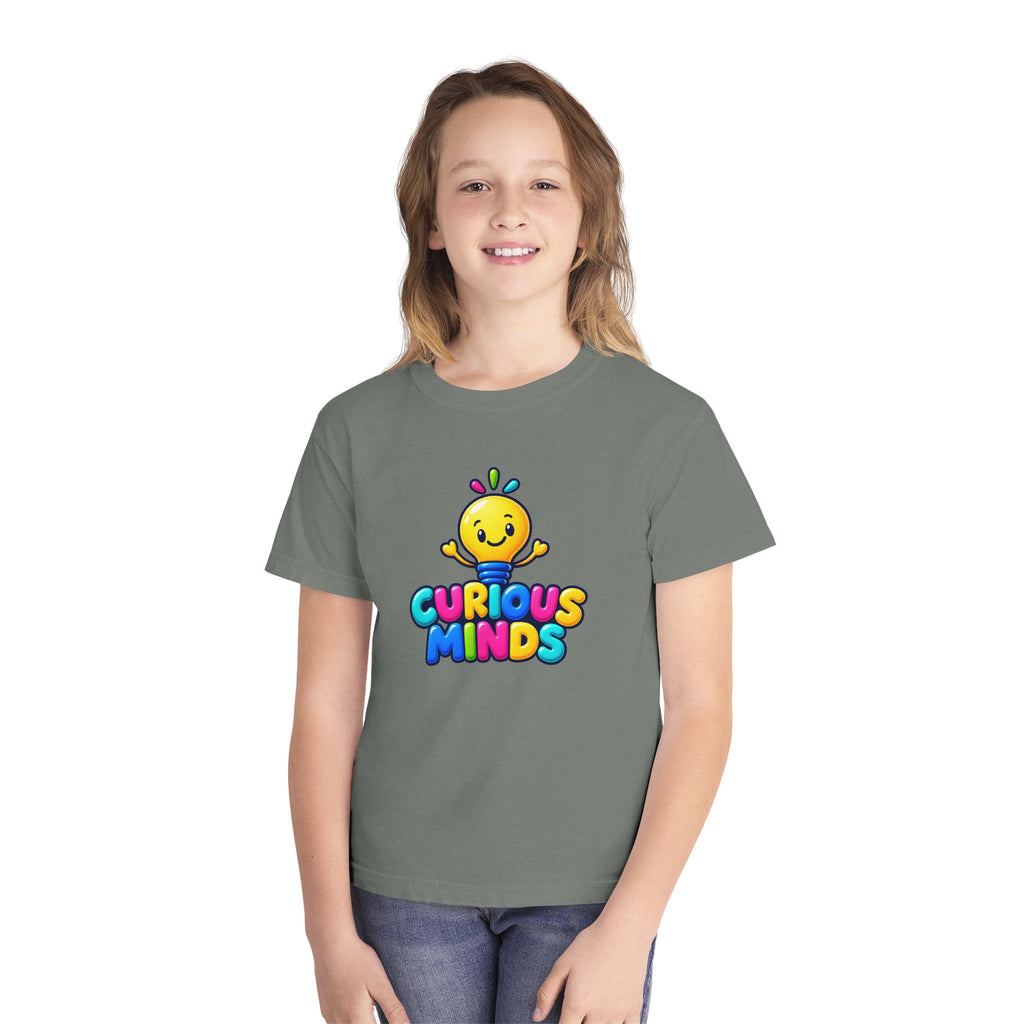 💡 Curious Minds Kids Tee Colorful Happy Character