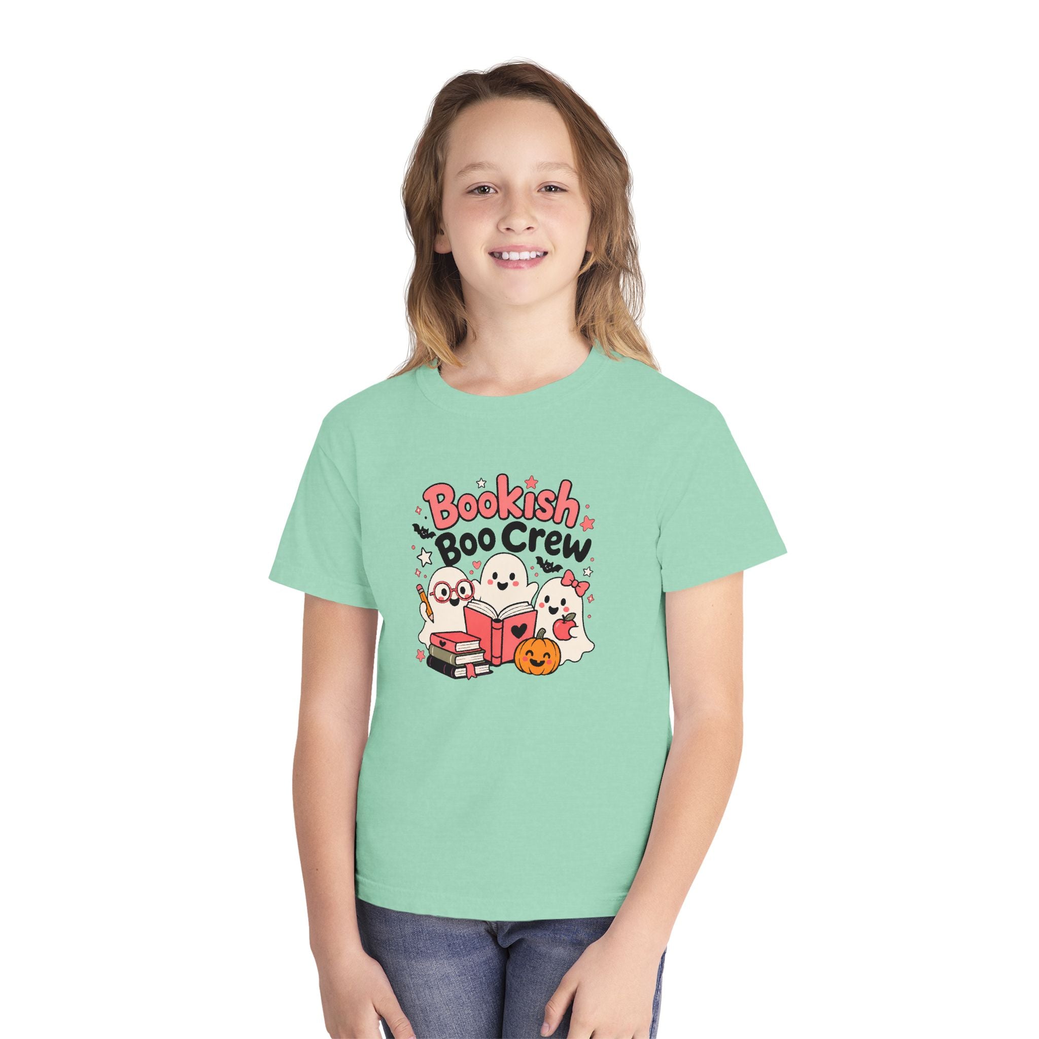 Bookish Boo Crew Youth Halloween Tee 📚👻