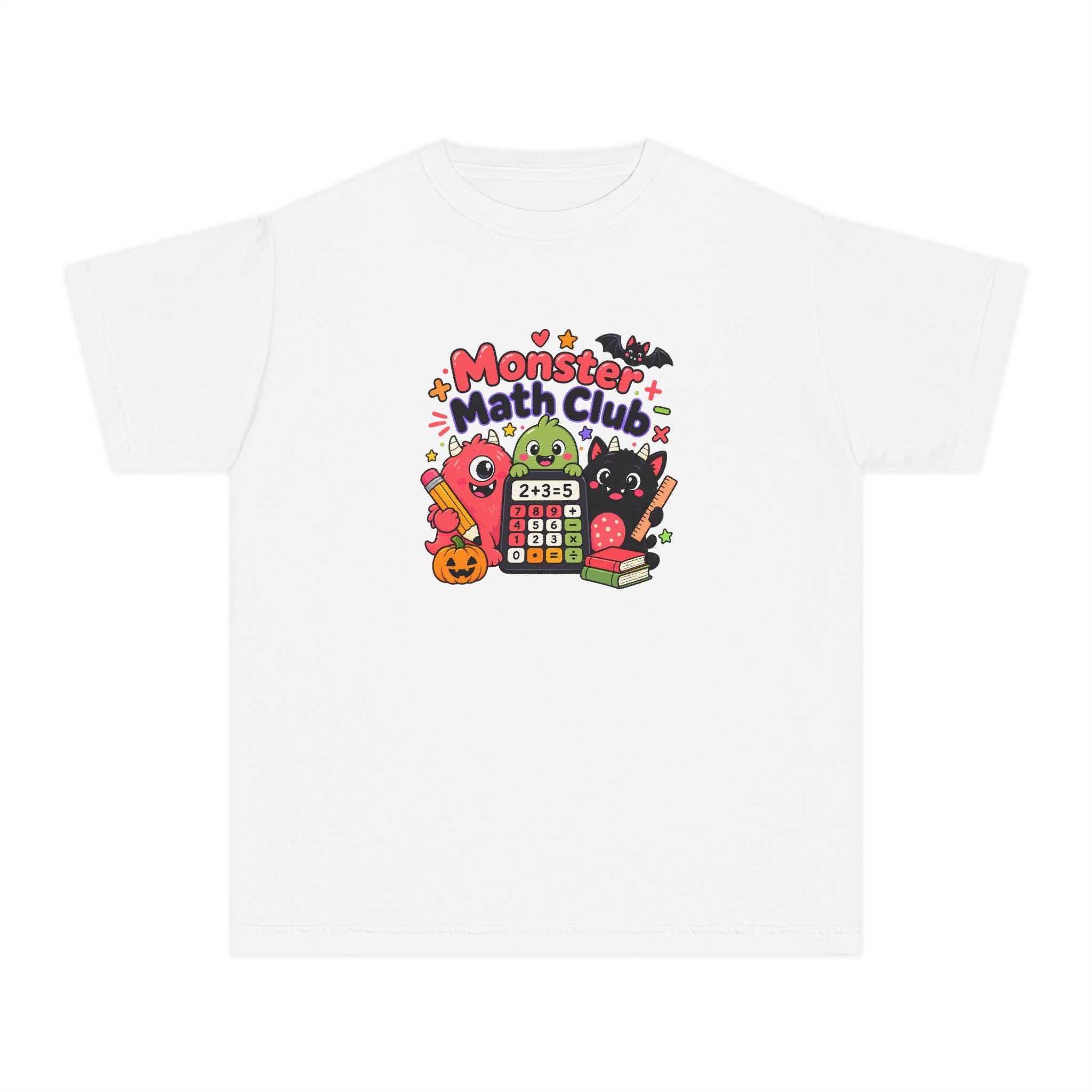 🎃 Monster Math Club Halloween Youth Retro Tee 🧮👻