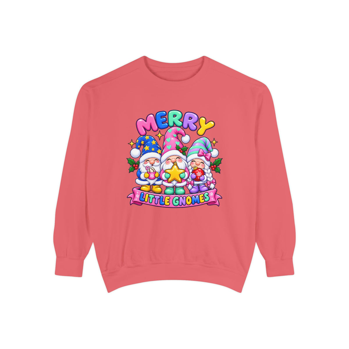 Merry Little Gnomes Sweatshirt Cute Christmas Holiday Crewneck