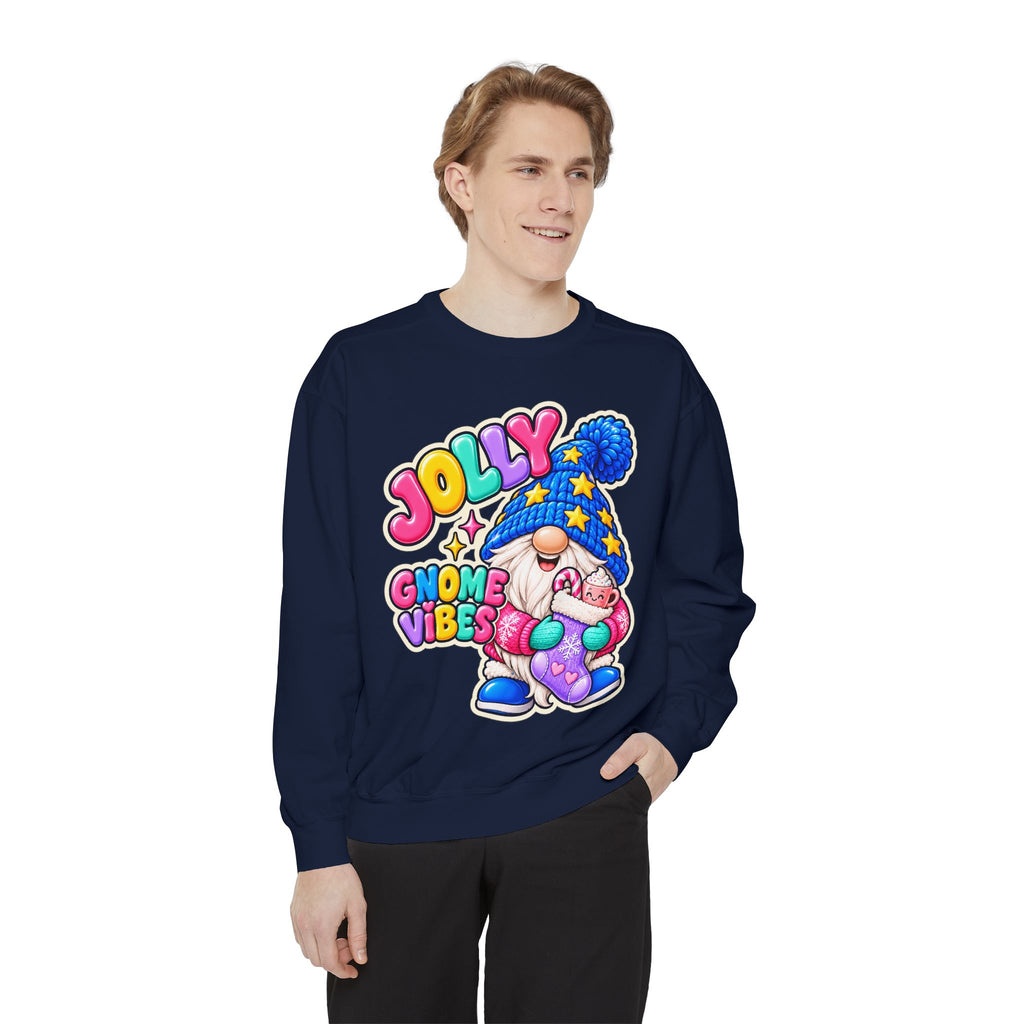 Jolly Gnome Vibes Christmas Sweatshirt