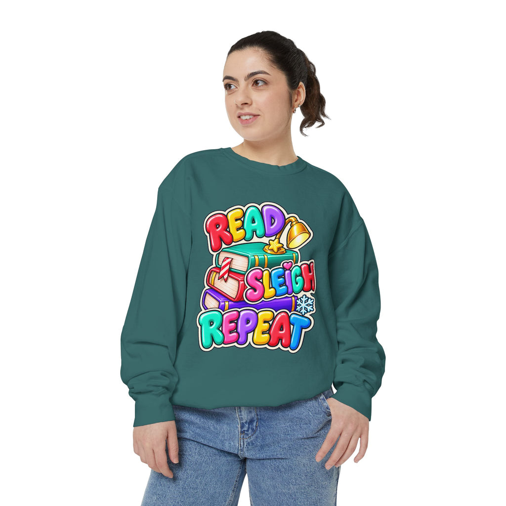Read, Sleigh, Repeat Christmas Sweatshirt 📚🔔❄️