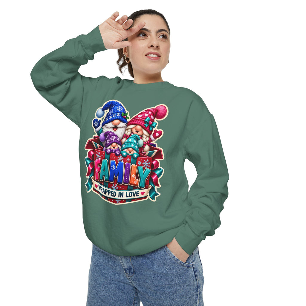 Family Wrapped in Gnome Love Christmas Sweatshirt