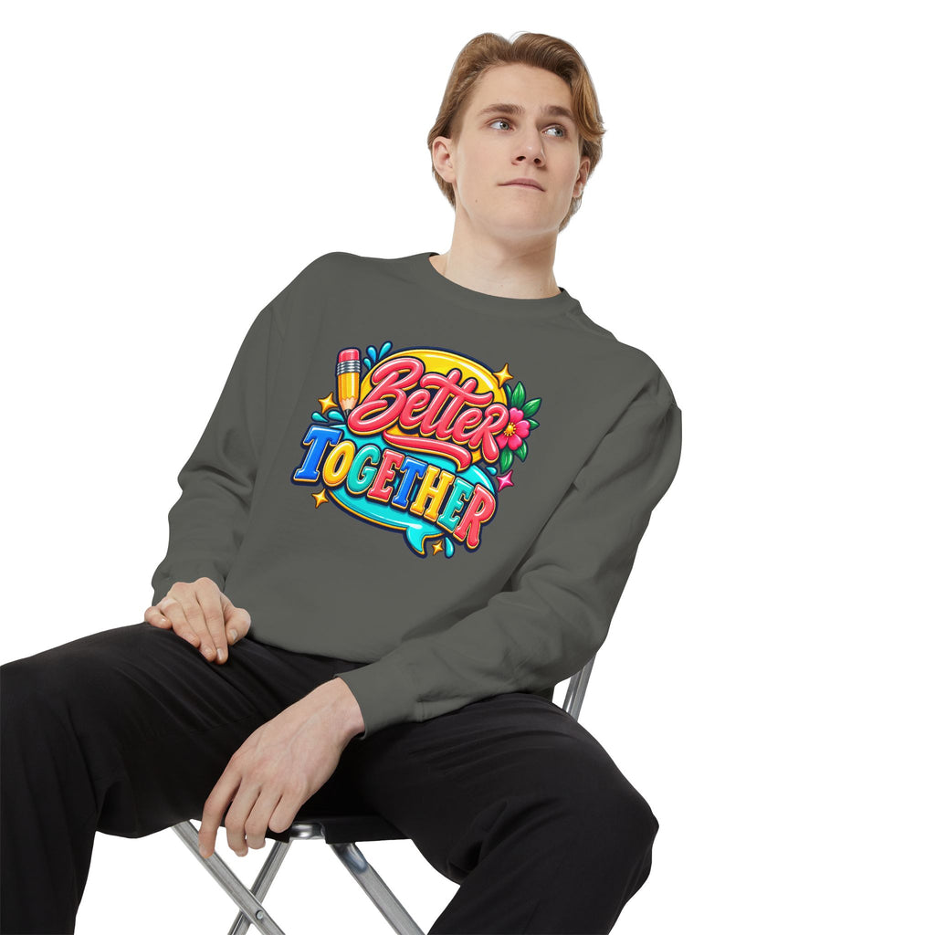 Better Together Sweatshirt Colorful Retro Graphic Crewneck
