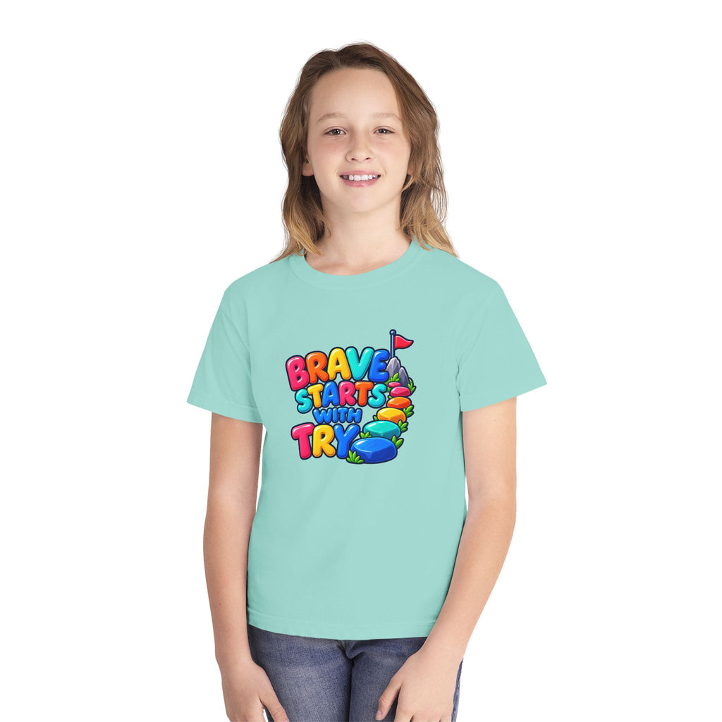 🏔️ Brave Starts With Try Youth Tee