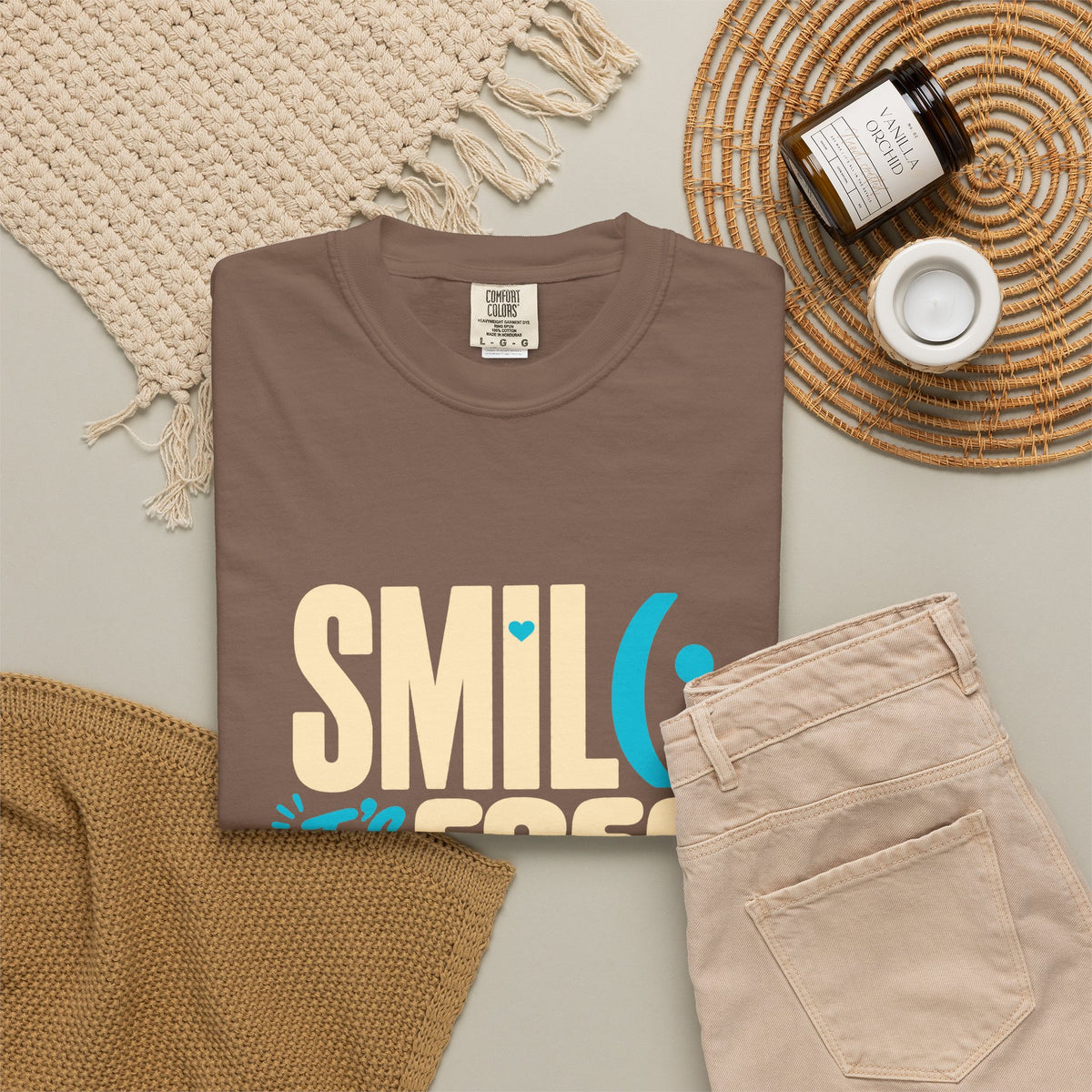 SMIL(: It’s Free Garment-Dyed Graphic Tee
