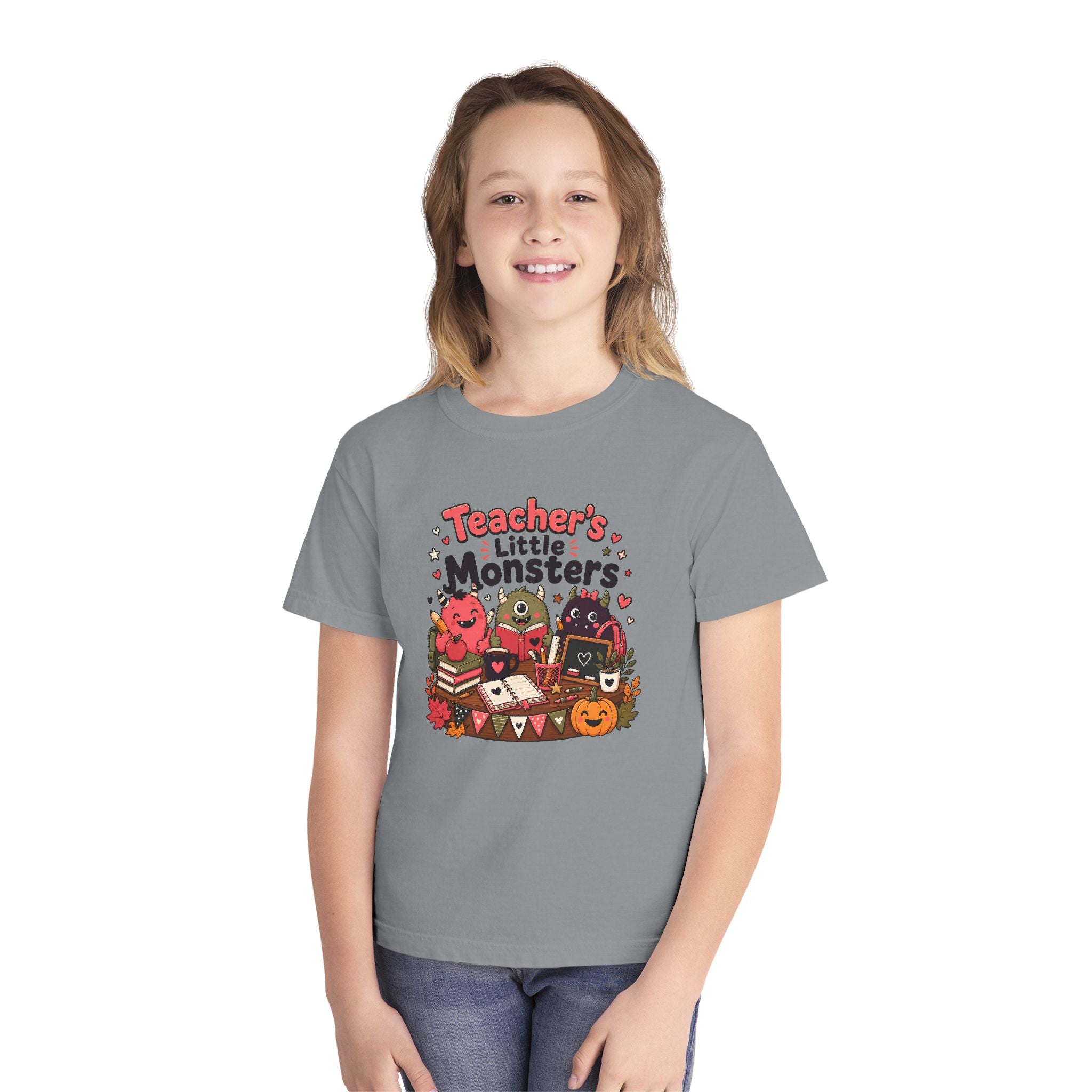 Teacher’s Little Monsters Youth Retro Tee 🍎📚