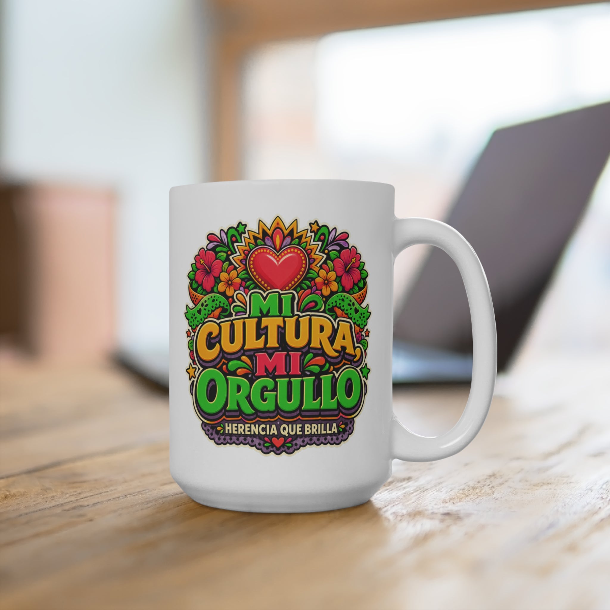 Mi Cultura Mi Orgullo Mug - Hispanic Heritage Coffee Cup - Latino Pride Gift for Latina Women, Cultural Celebration and Family