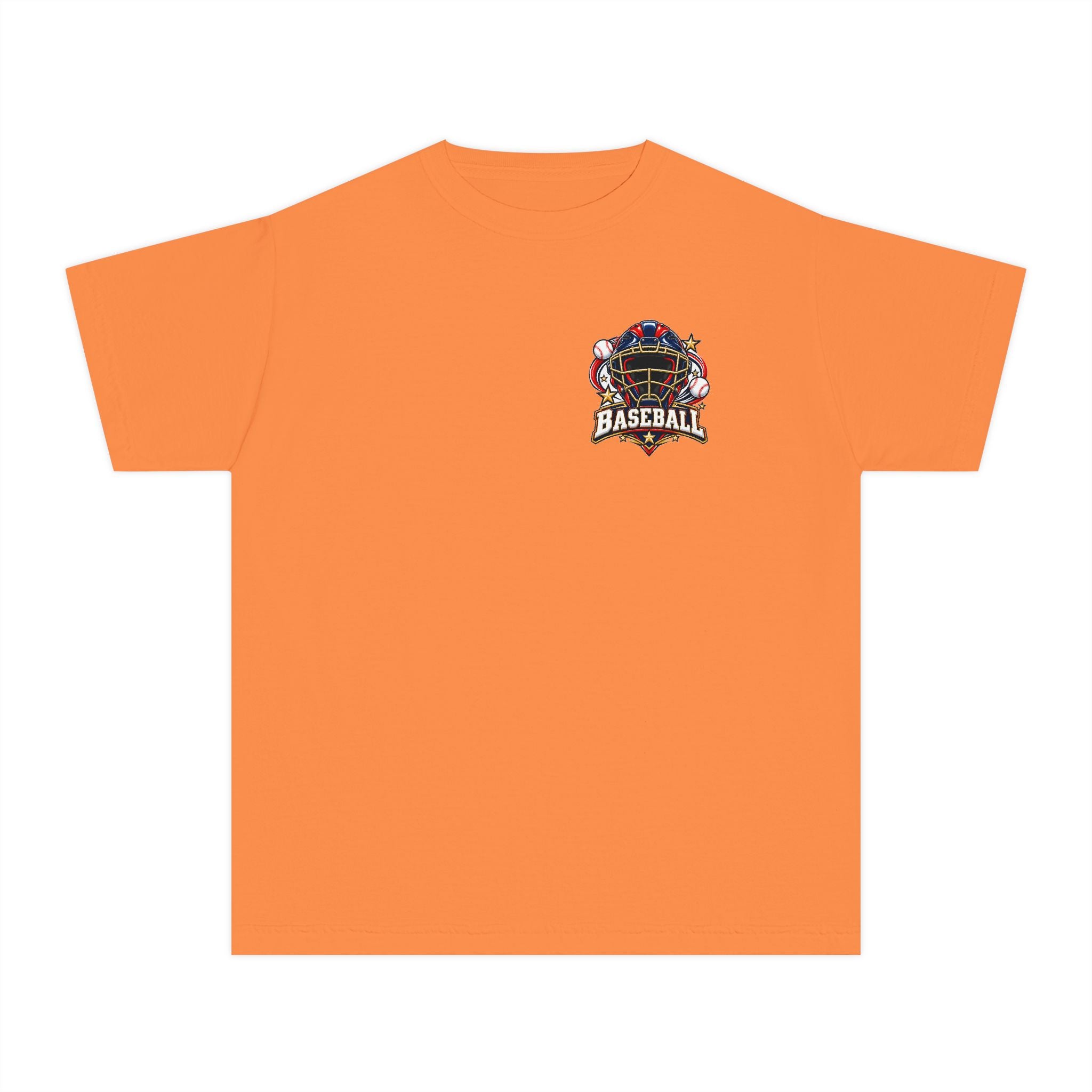 Baseball Catcher Mask Youth Tee — Patriotic Baseball Graphic T‑Shirt  ⚾