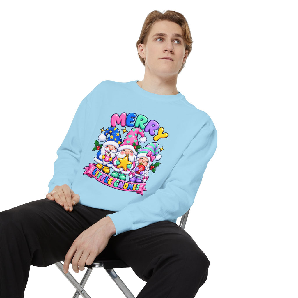 Merry Little Gnomes Sweatshirt Cute Christmas Holiday Crewneck