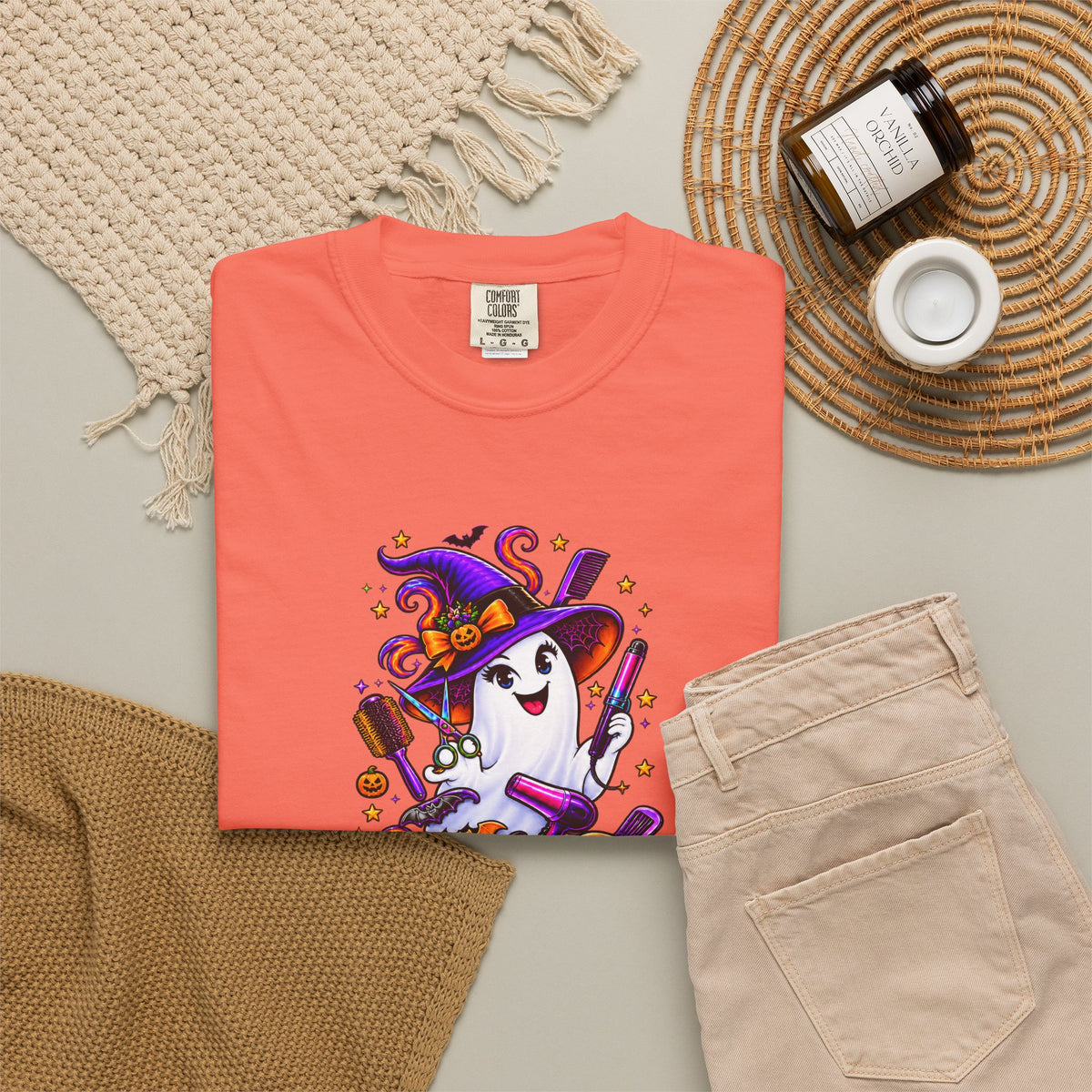 Spooky Stylist Halloween Tee – Adult Unisex Beauty Salon Party Shirt