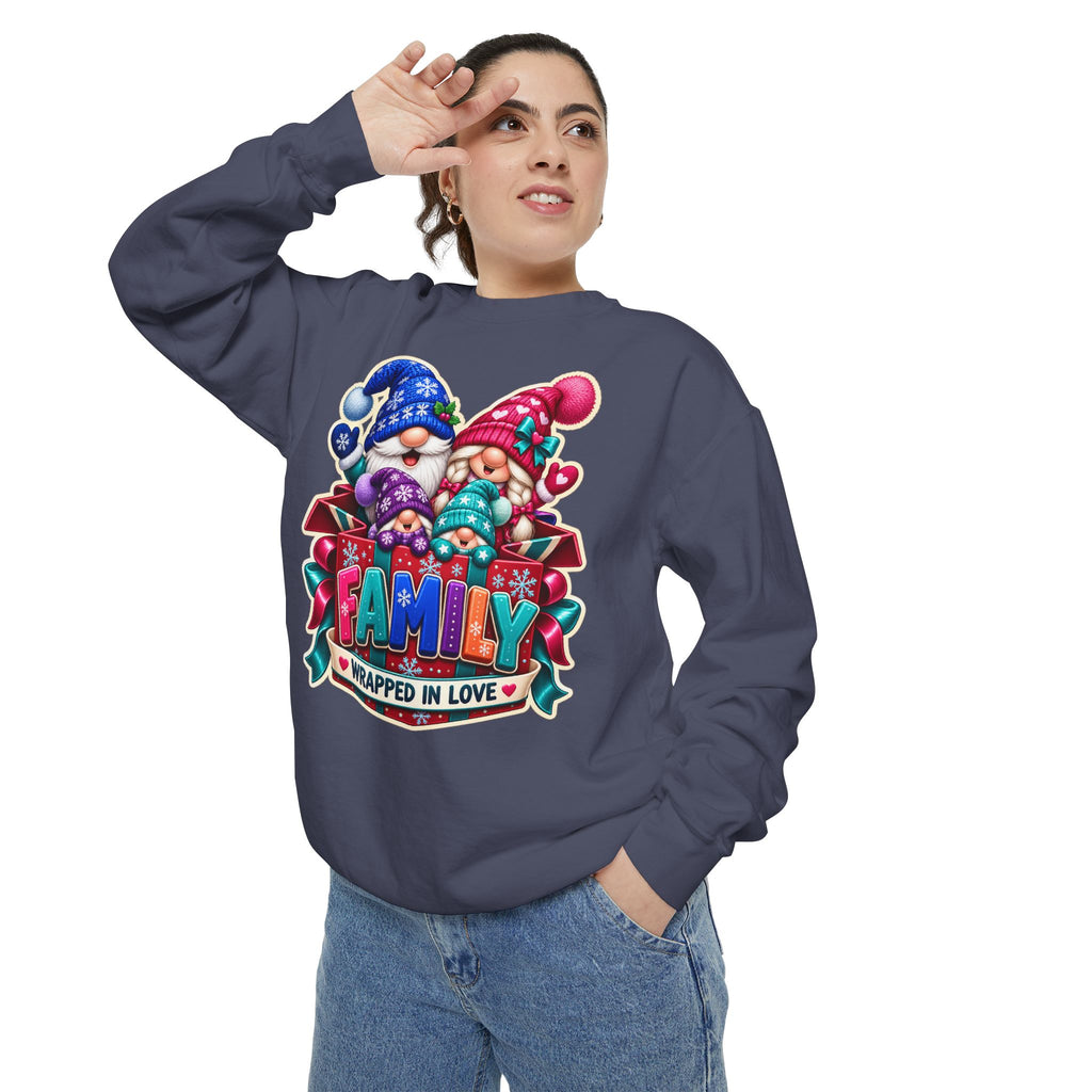 Family Wrapped in Gnome Love Christmas Sweatshirt