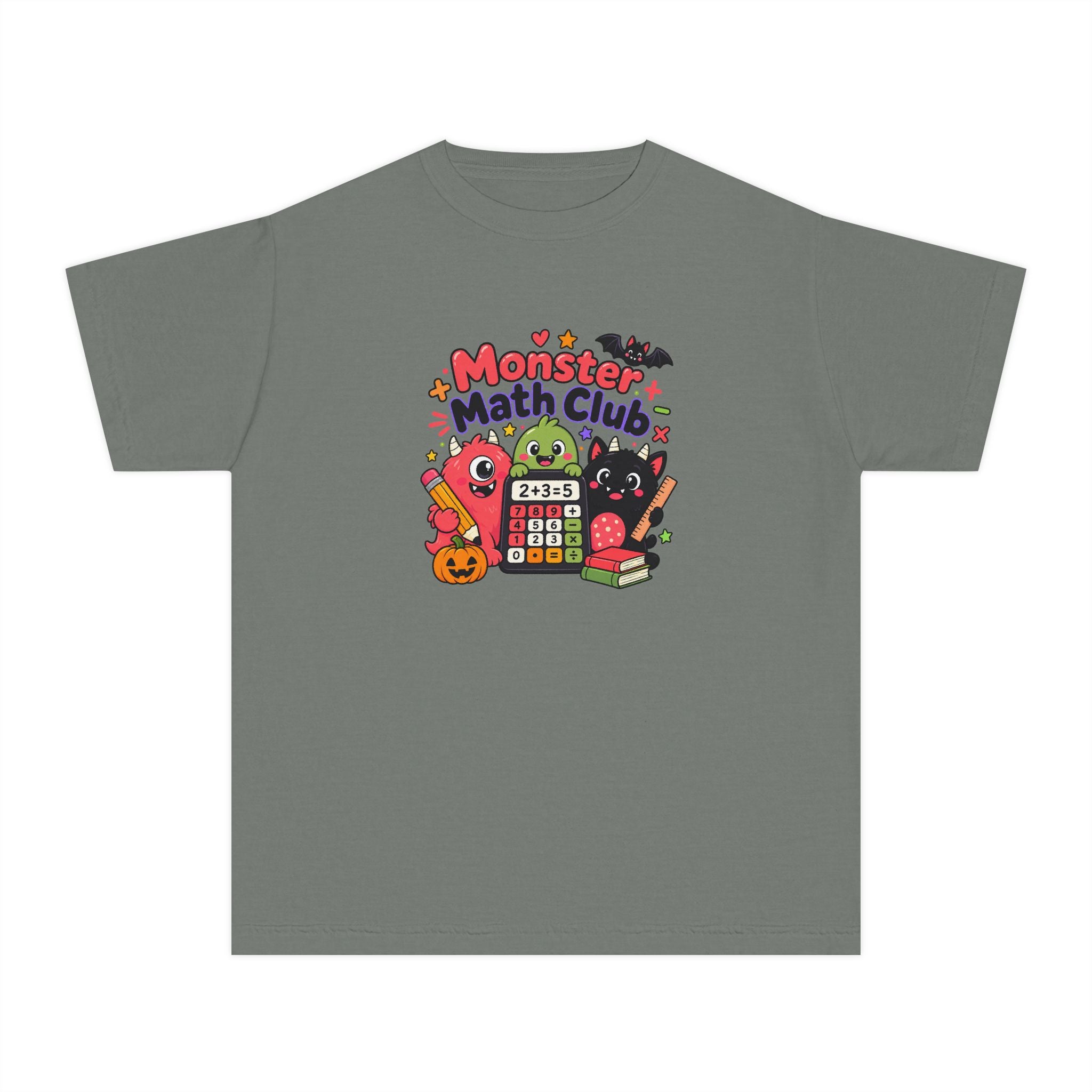 🎃 Monster Math Club Halloween Youth Retro Tee 🧮👻