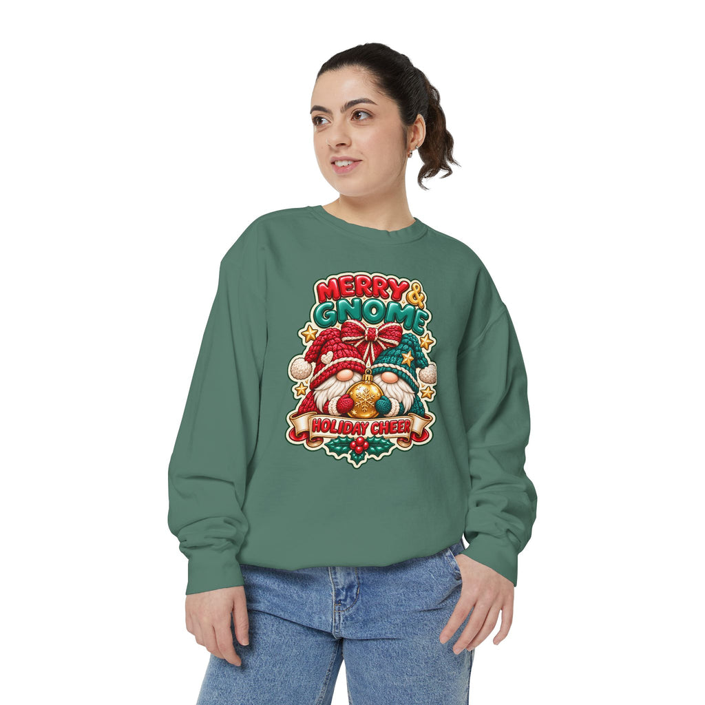 Merry and Gnome Holiday Cheer Sweatshirt — Cute Christmas Design