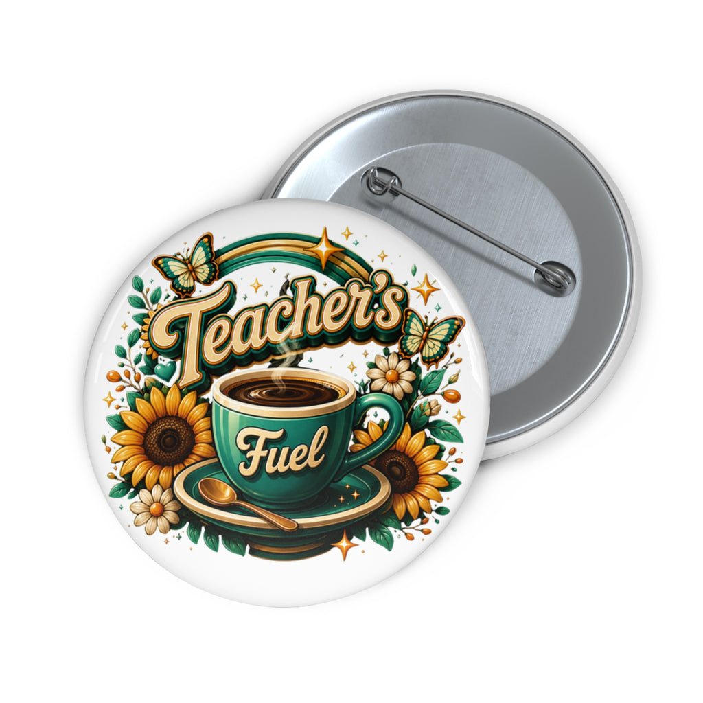 "Teacher’s Fuel" Coffee and Sunflower Canva Tote