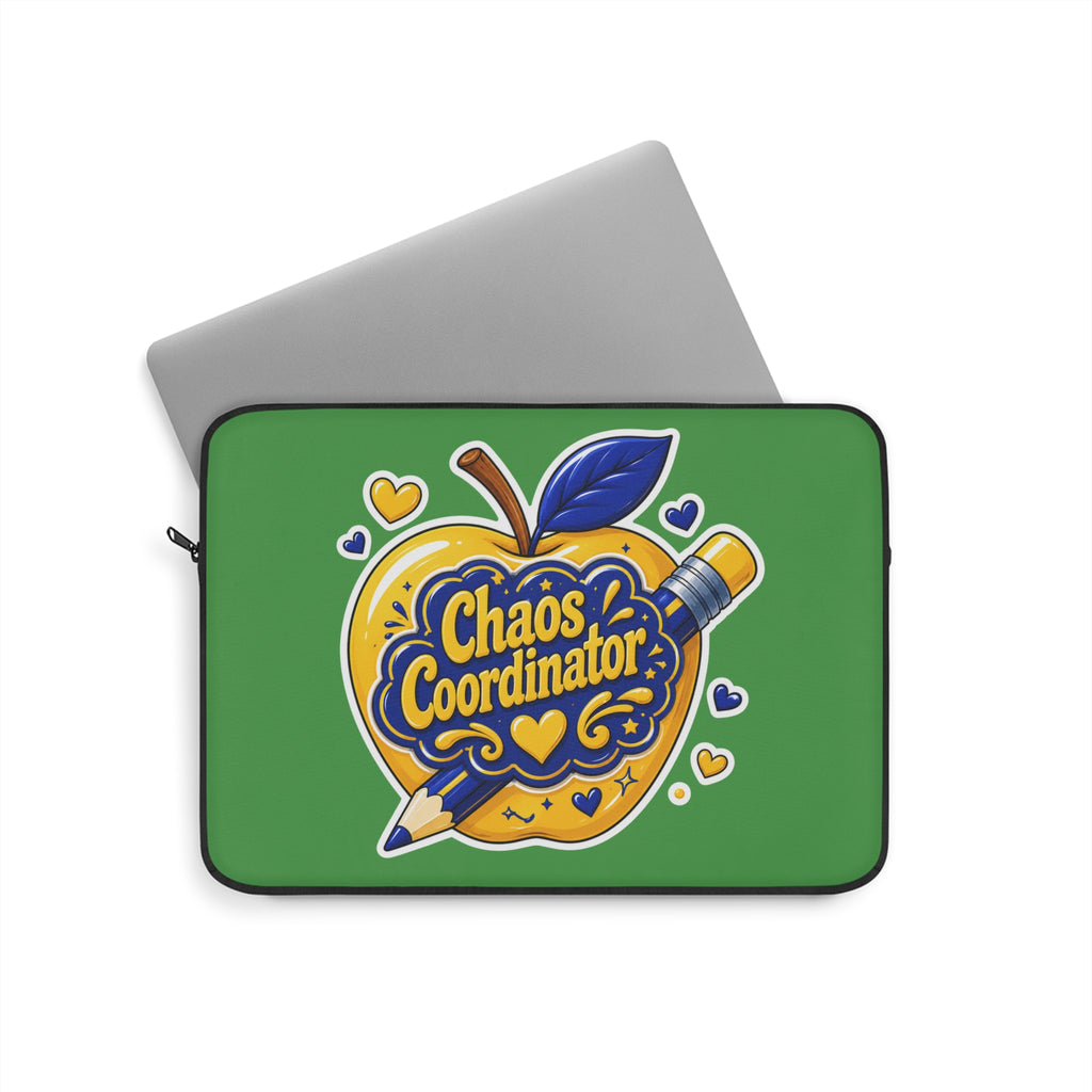 Chaos Coordinator - Clean Apple Green Laptop and iPad Sleeve