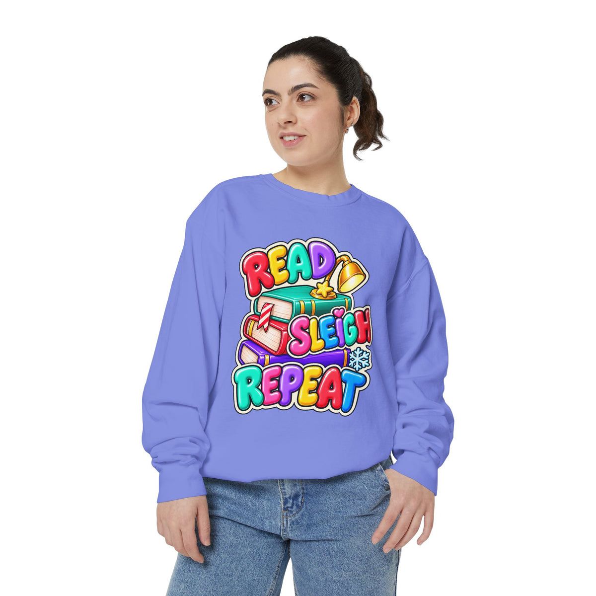 Read, Sleigh, Repeat Christmas Sweatshirt 📚🔔❄️