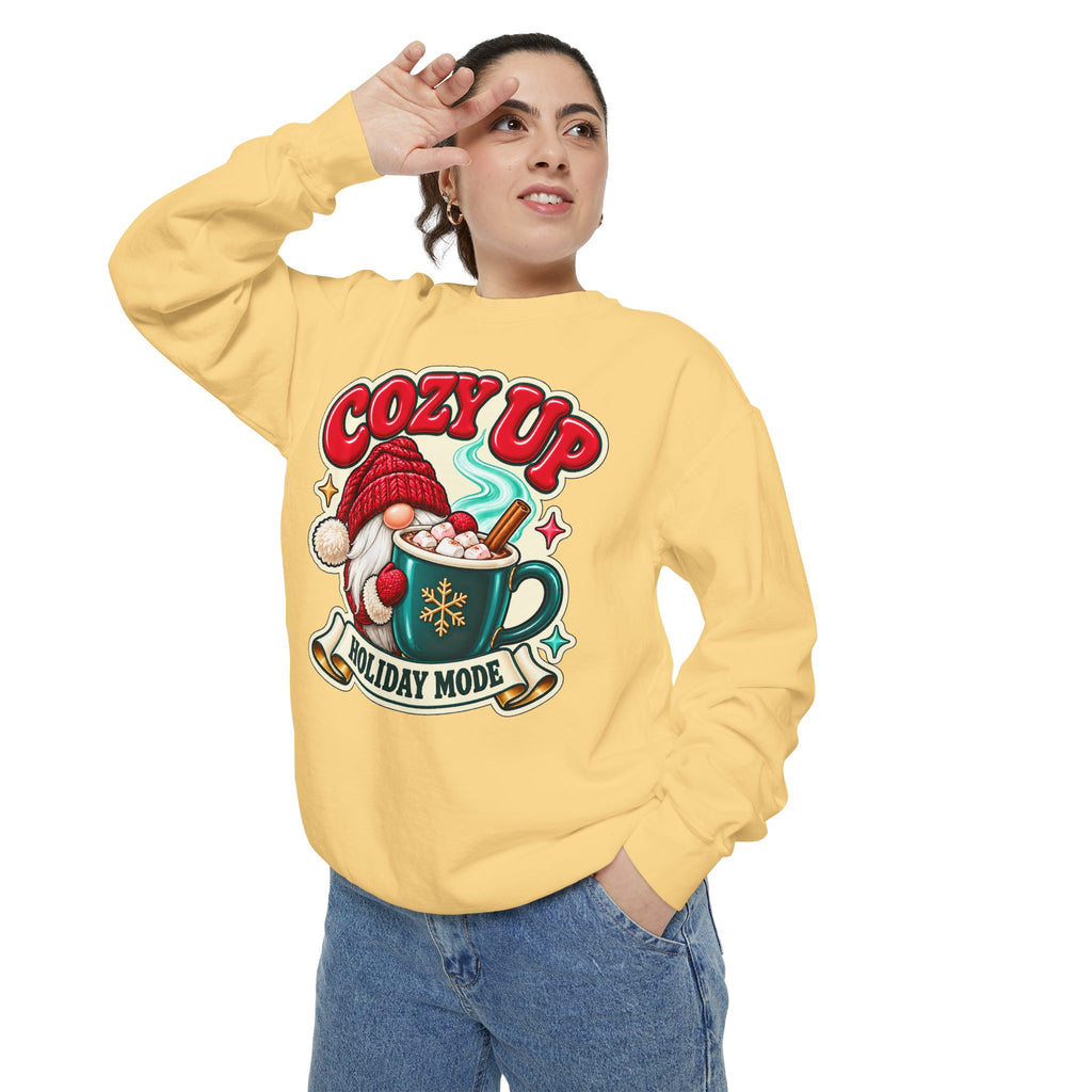 Cozy Up Christmas Mode Gnome Cocoa Sweatshirt