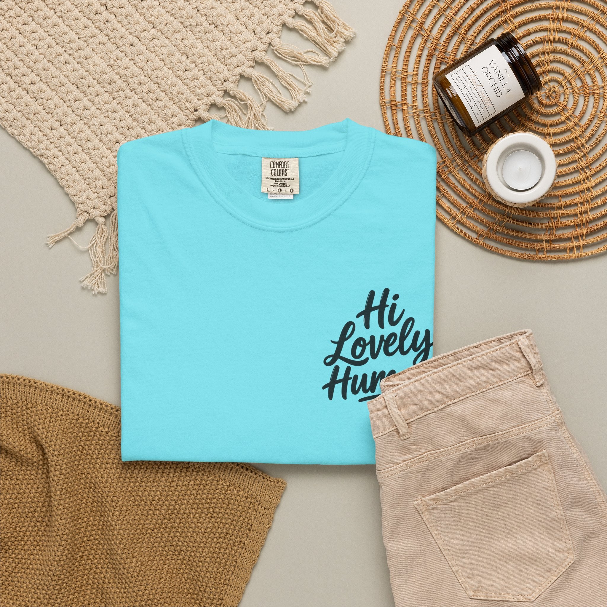 Hi Lovely Human T-Shirt – Positive Message Front & Back Adult Tee