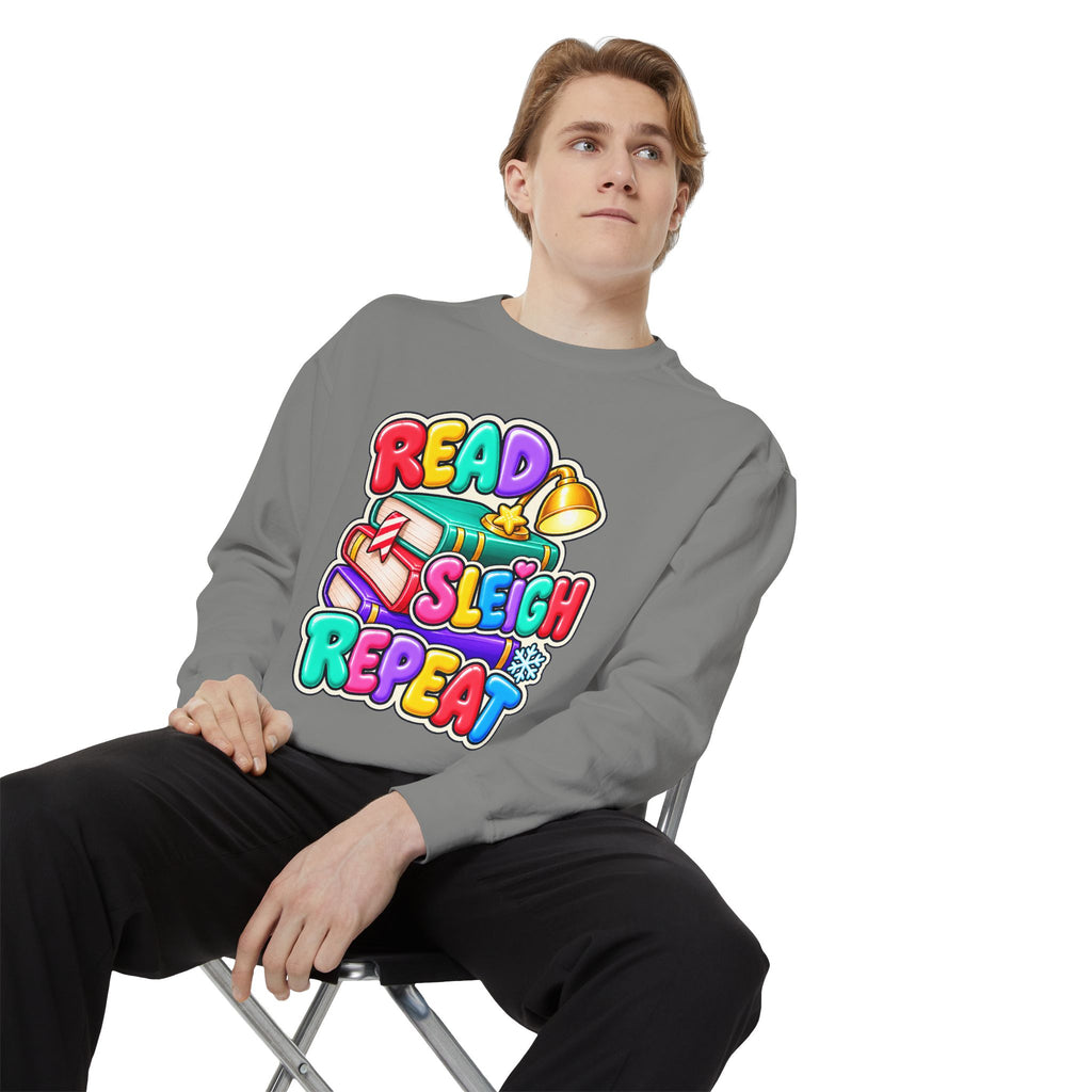 Read, Sleigh, Repeat Christmas Sweatshirt 📚🔔❄️