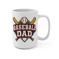 Baseball Dad Bats and Ball Mug - Ceramic Coffee Cup for Proud Baseball Fathers, Father’s Day Gift