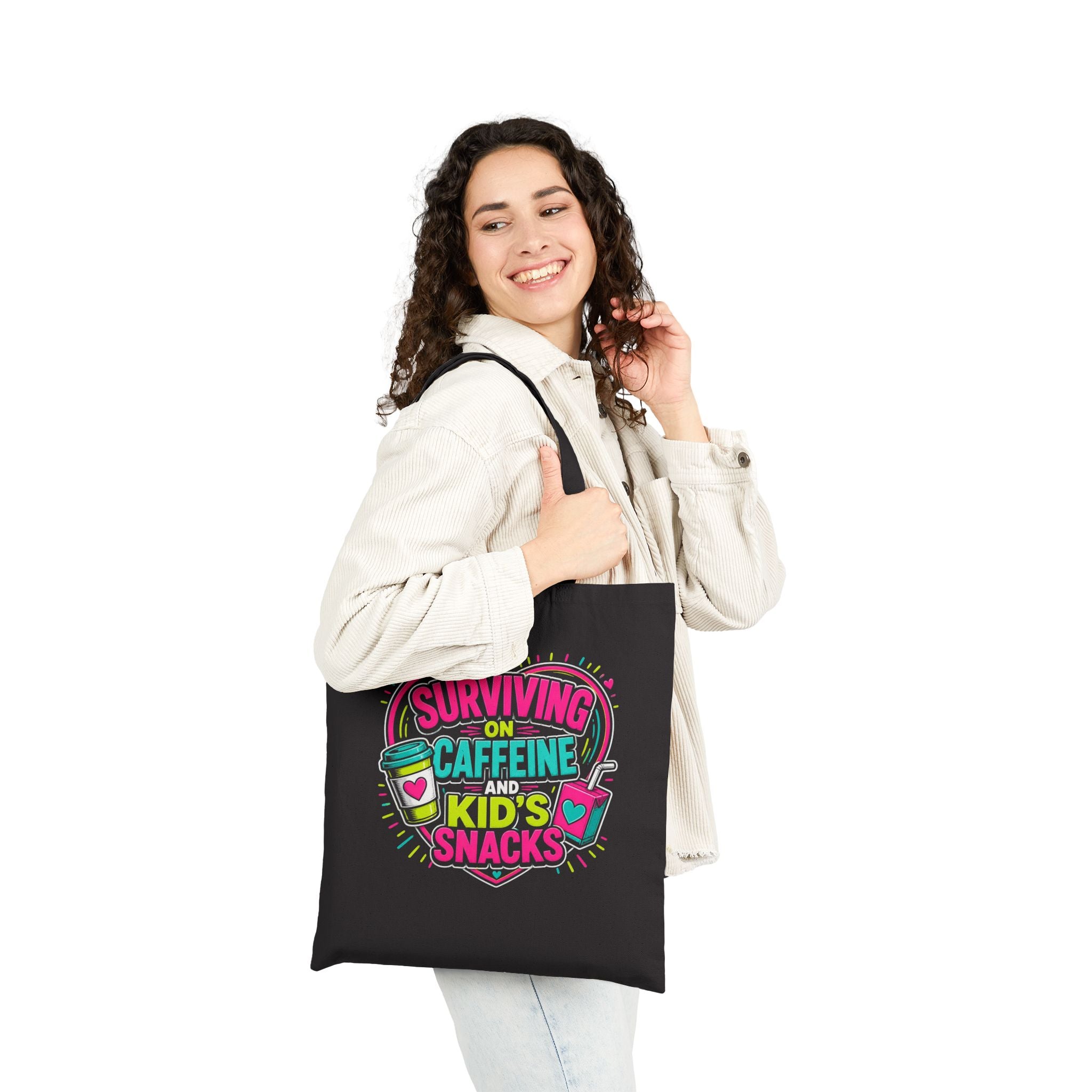 Surviving on Caffeine and Kid's Snacks - Canvas Tote Bag