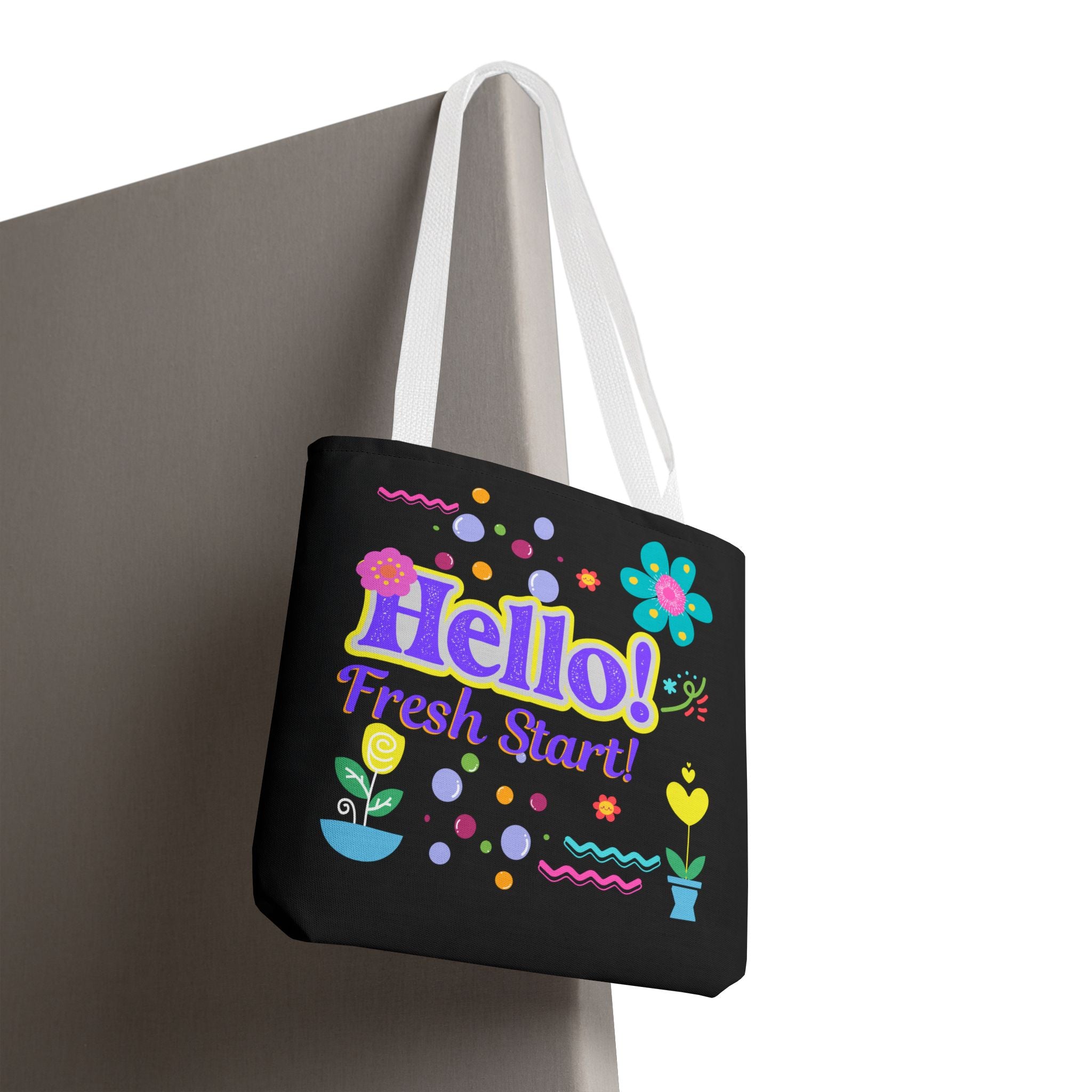 Hello Fresh Start / You've Got This" Retro Two-Sided Tote Bag
