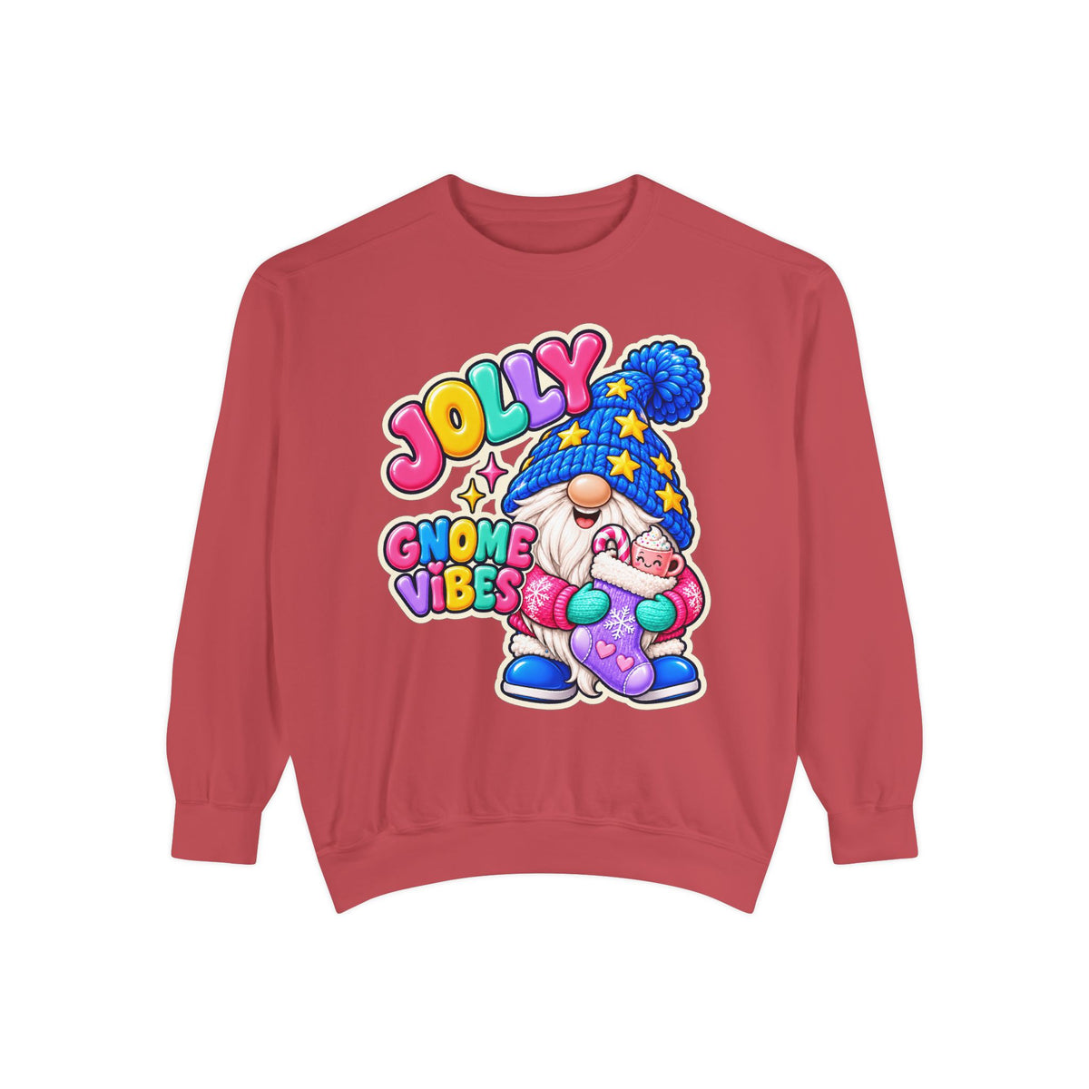 Jolly Gnome Vibes Christmas Sweatshirt