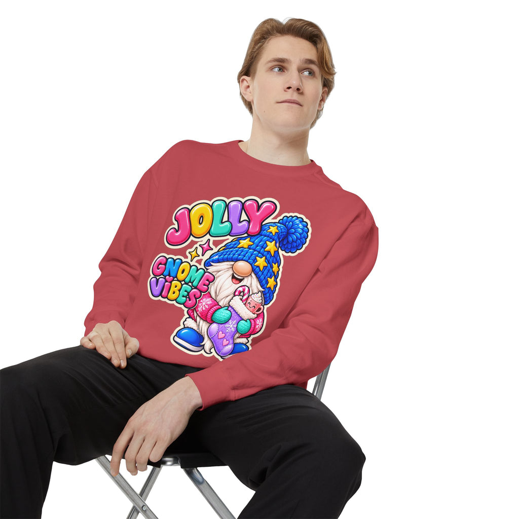 Jolly Gnome Vibes Christmas Sweatshirt