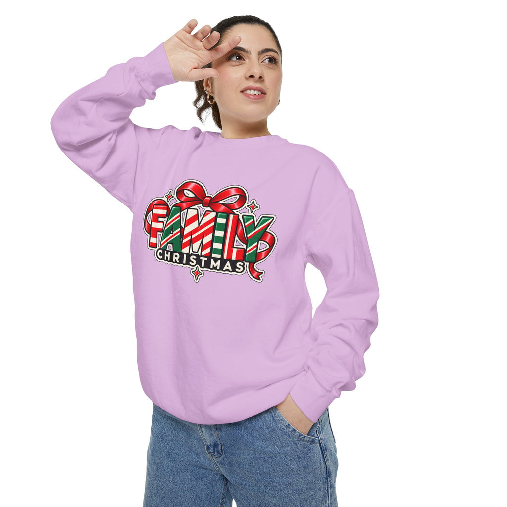 Family Christmas Candy Cane Holiday Sweatshirt