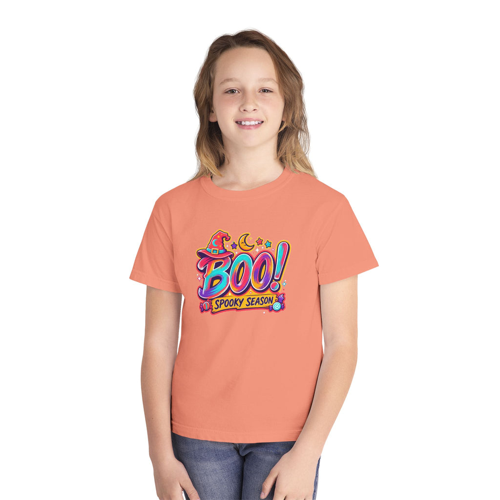 🎃 BOO! Spooky Season Youth Retro Tee ✨