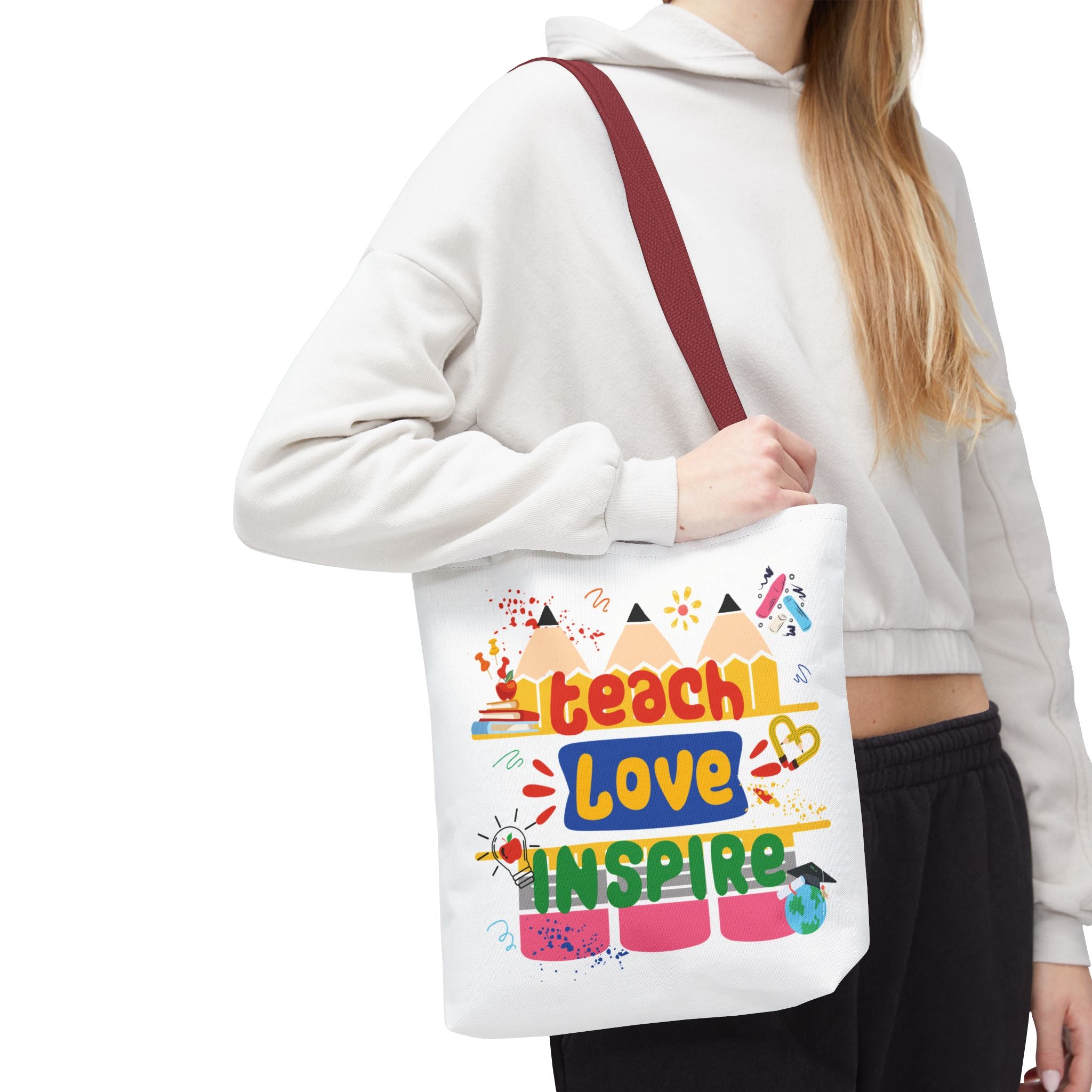 Teach Love Inspire - Double-Sided Teacher Tote Bag