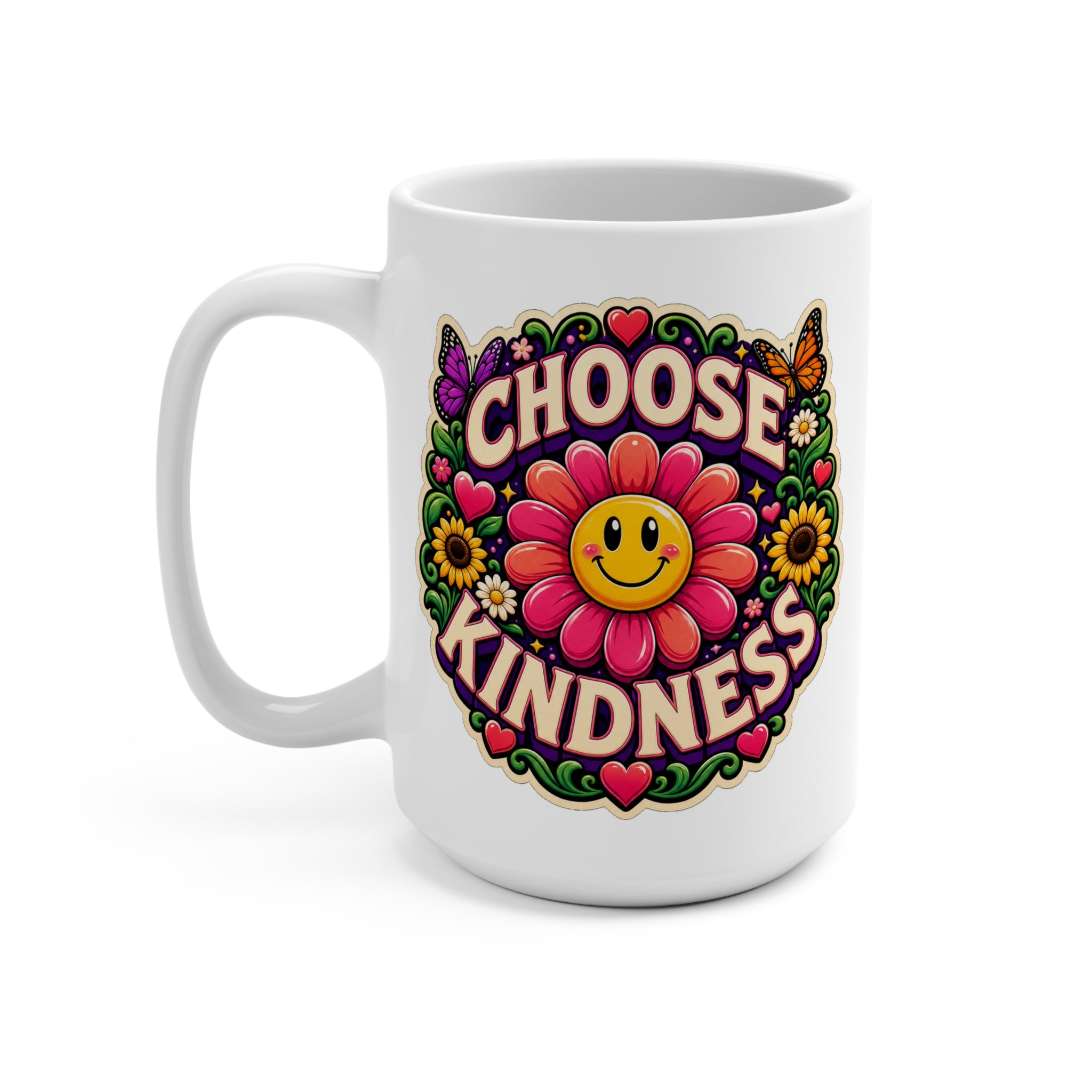Choose Kindness Mug - Inspirational Coffee Cup - Positive Gift for Teachers, Students, Coworkers, Women and Everyday Encouragement