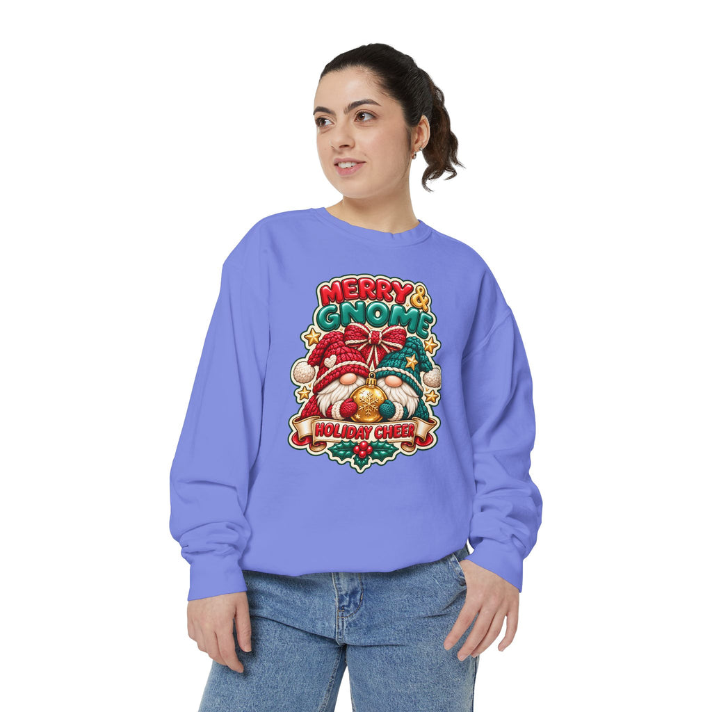 Merry and Gnome Holiday Cheer Sweatshirt — Cute Christmas Design