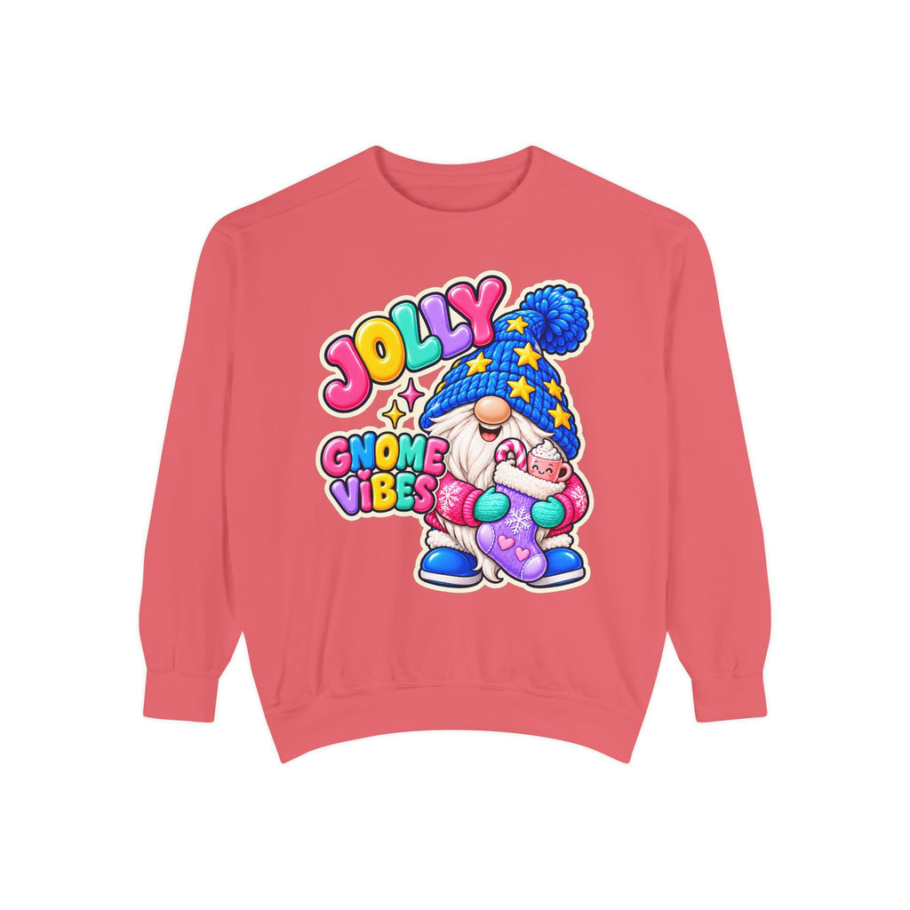 Jolly Gnome Vibes Christmas Sweatshirt