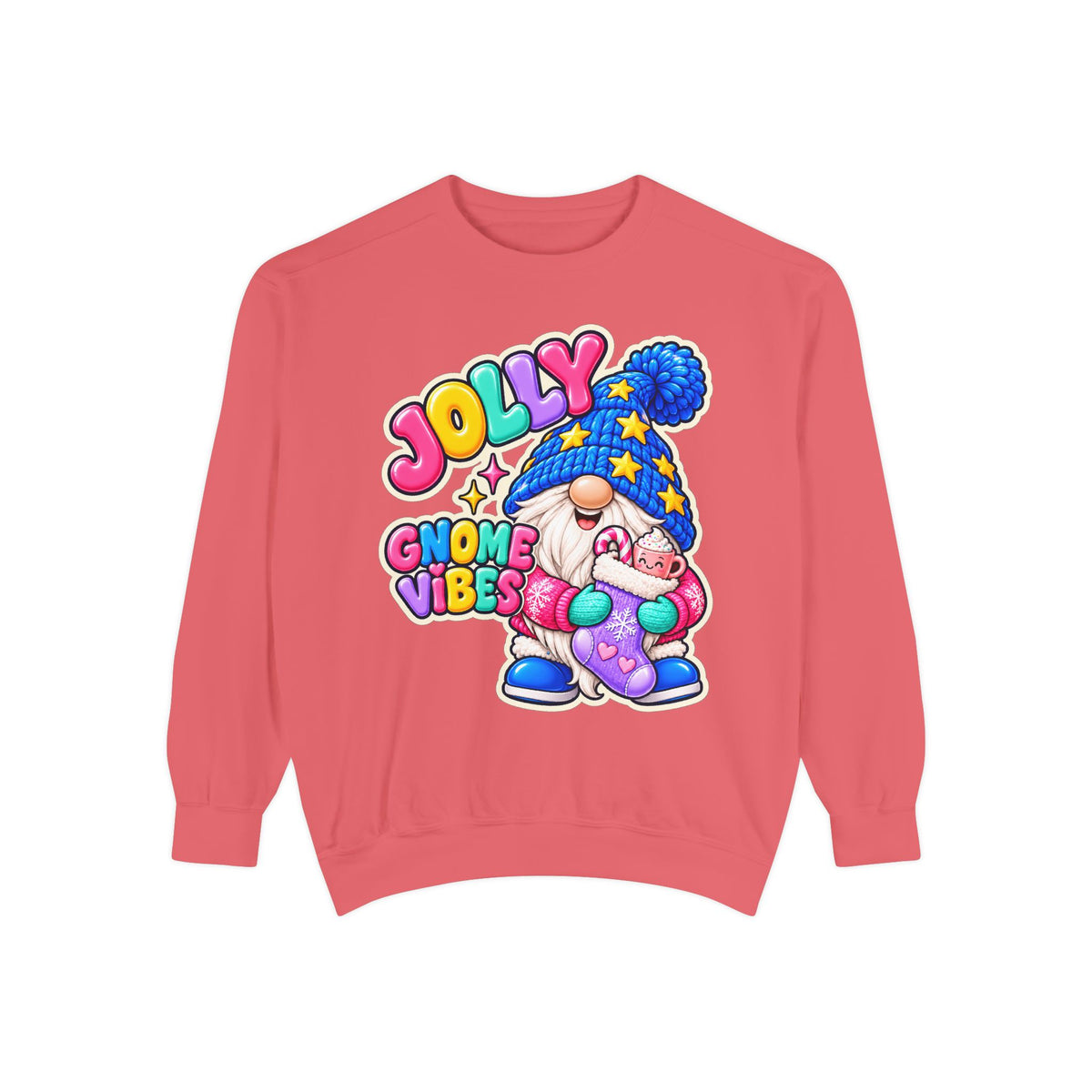 Jolly Gnome Vibes Christmas Sweatshirt