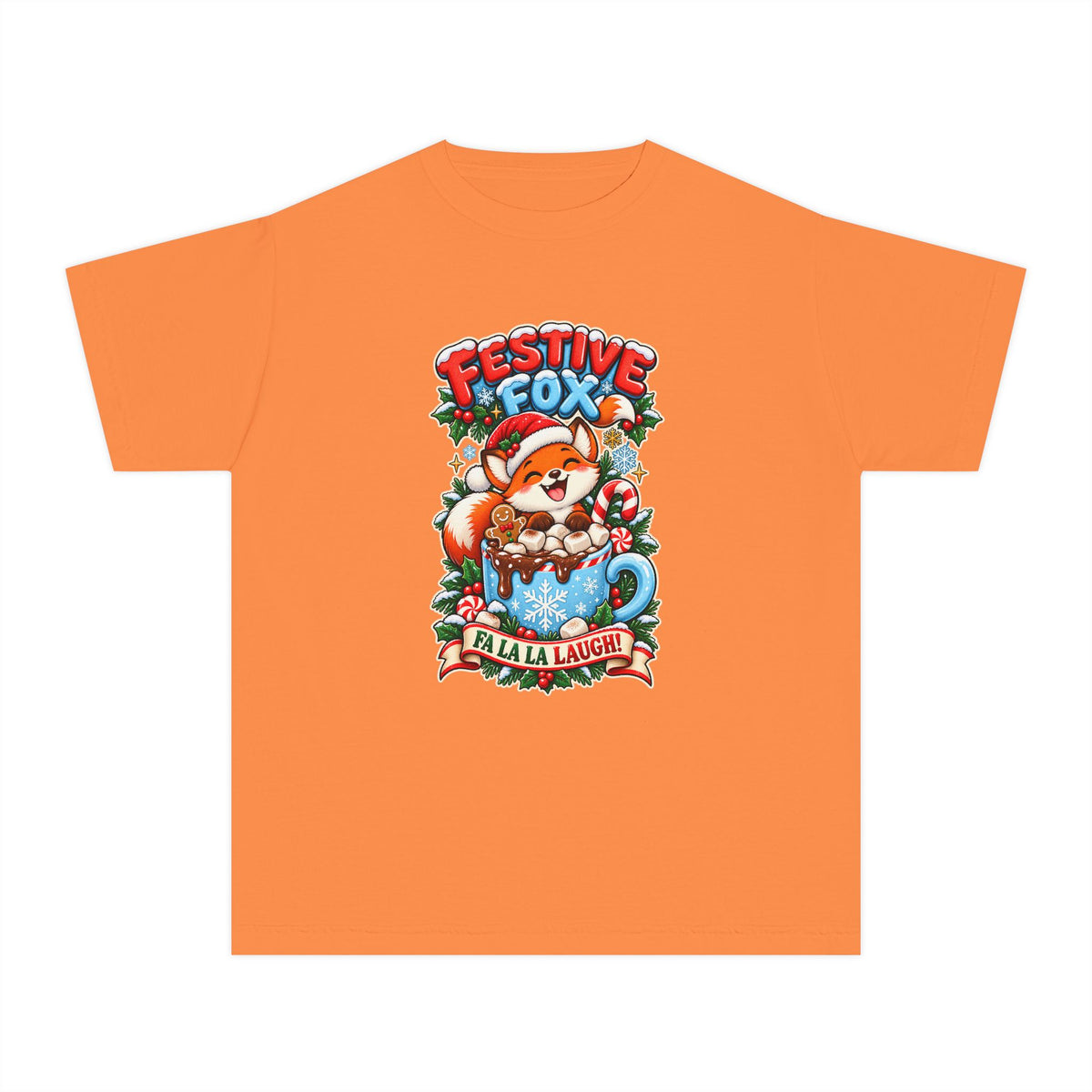 Festive Fox “Fala La Laugh!” Youth Christmas Tee