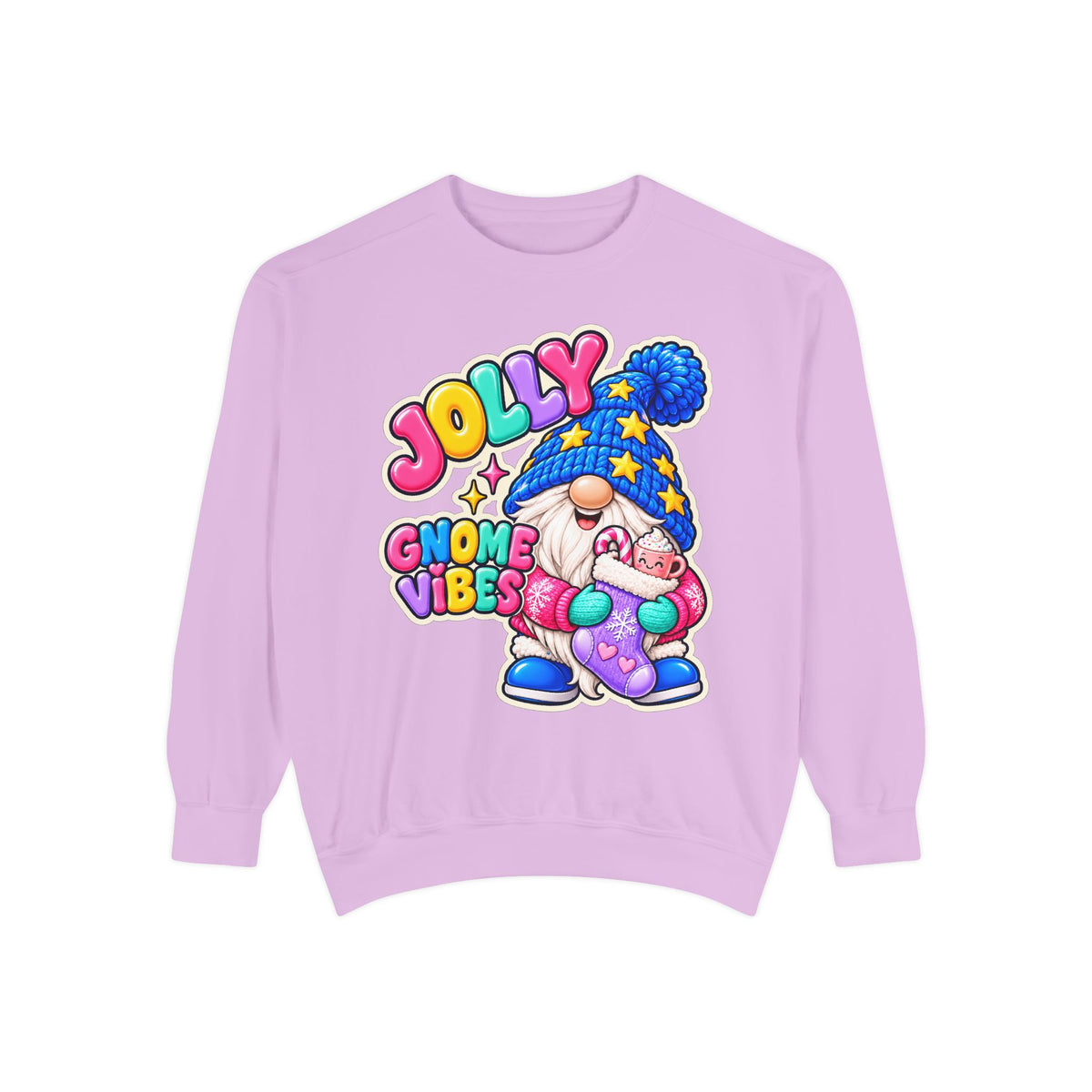 Jolly Gnome Vibes Christmas Sweatshirt