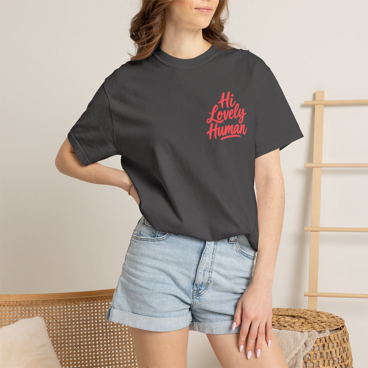 Hi Lovely Human Navy Garment-Dyed Comfort Colors® T-Shirt