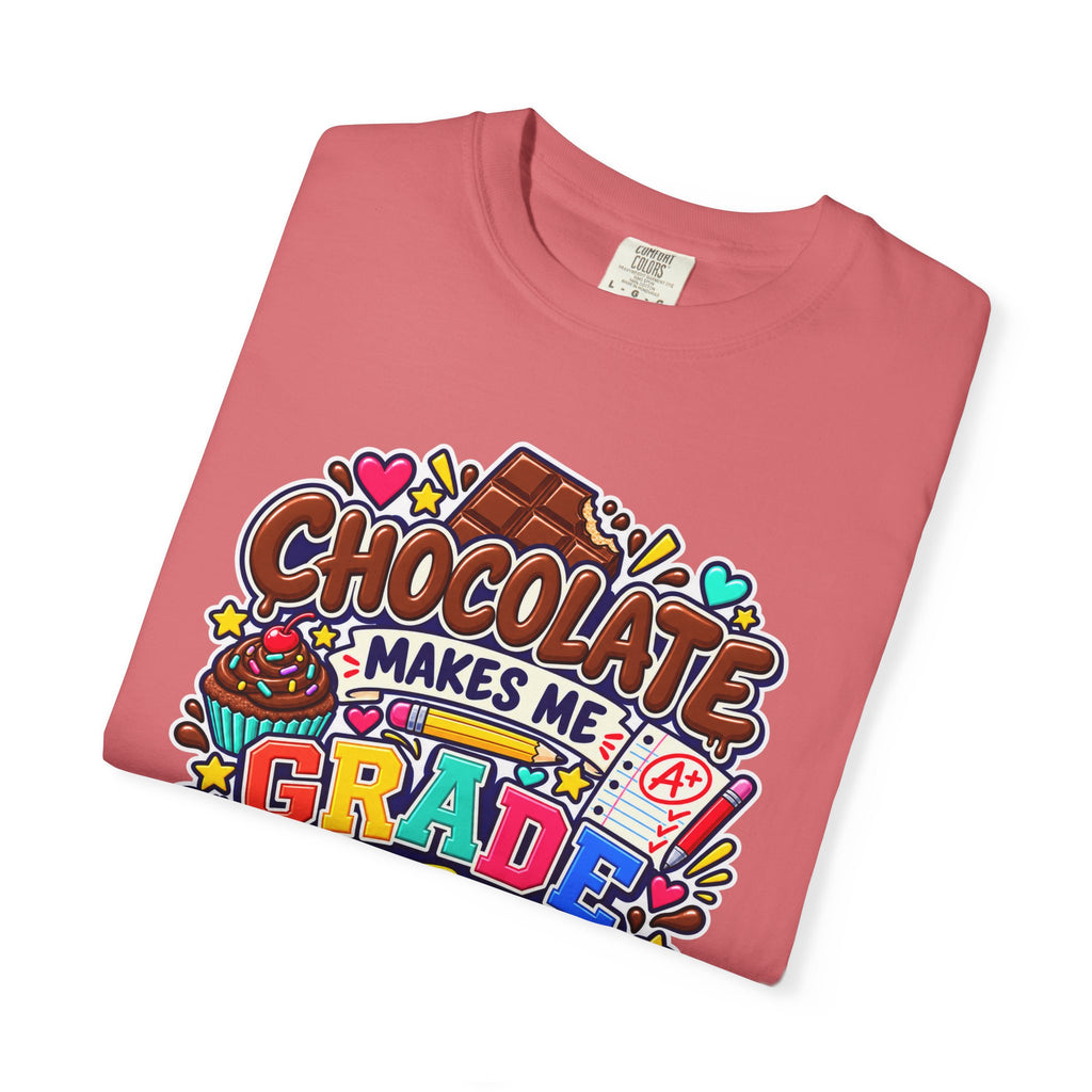 Chocolate Makes Me Grade Better Heavyweight Tee 🍫📚✏️