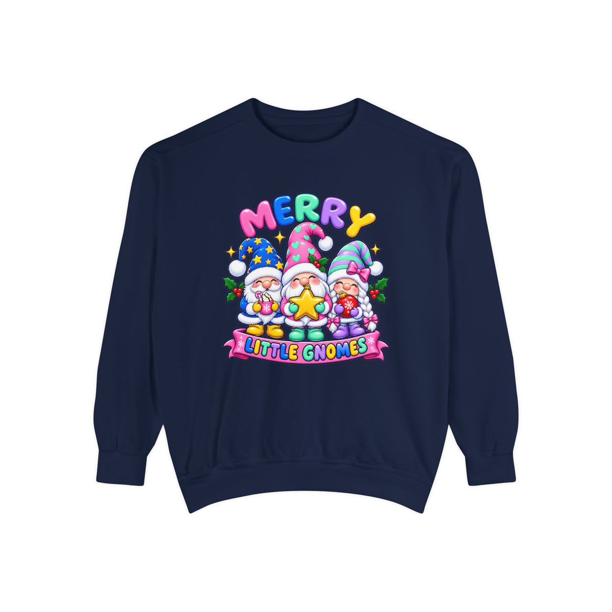 Merry Little Gnomes Sweatshirt Cute Christmas Holiday Crewneck